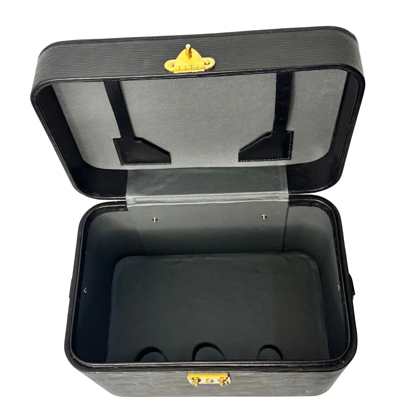 Louis Vuitton Black Epi Leather Train Case Luggage bag Black - Lost Designer