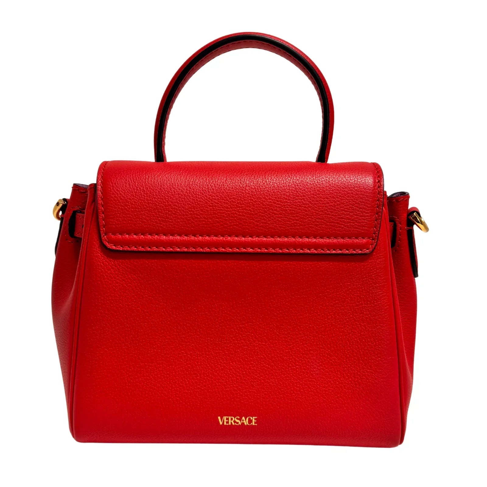 Versace La Medusa Handbag Leather Red - Lost Designer