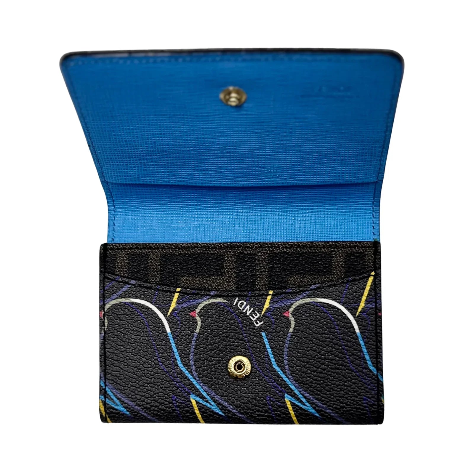 Fendi Vitello Elite Qutweet Compact Wallet - Lost Designer