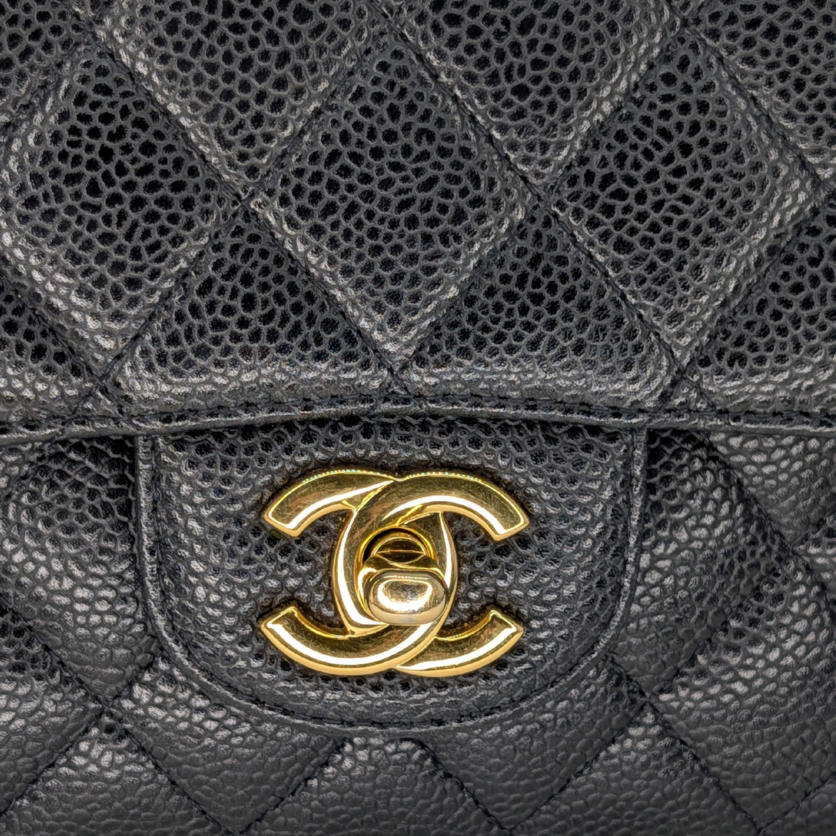 Chanel Medium Classic Double Flap Caviar Leather Black GHW