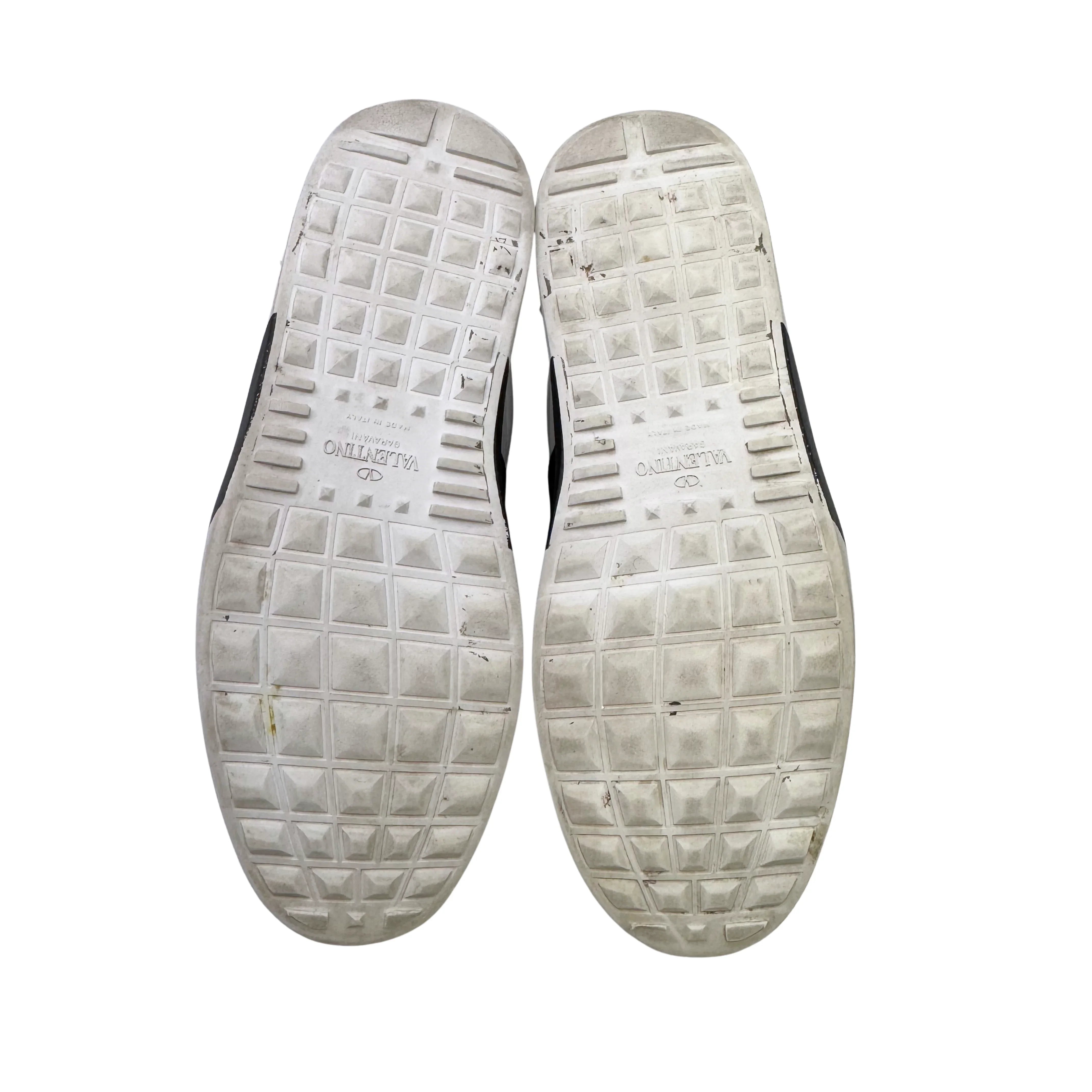Valentino Open Slip On Sneaker White & Black Women's Size 38 - Lost Designer