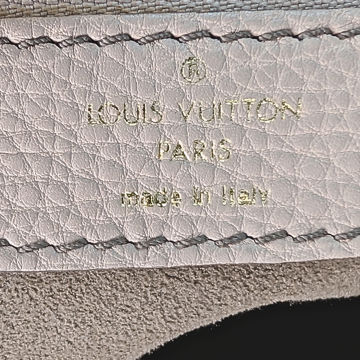 Louis Vuitton Mahina Beige L Hobo Bag Beige