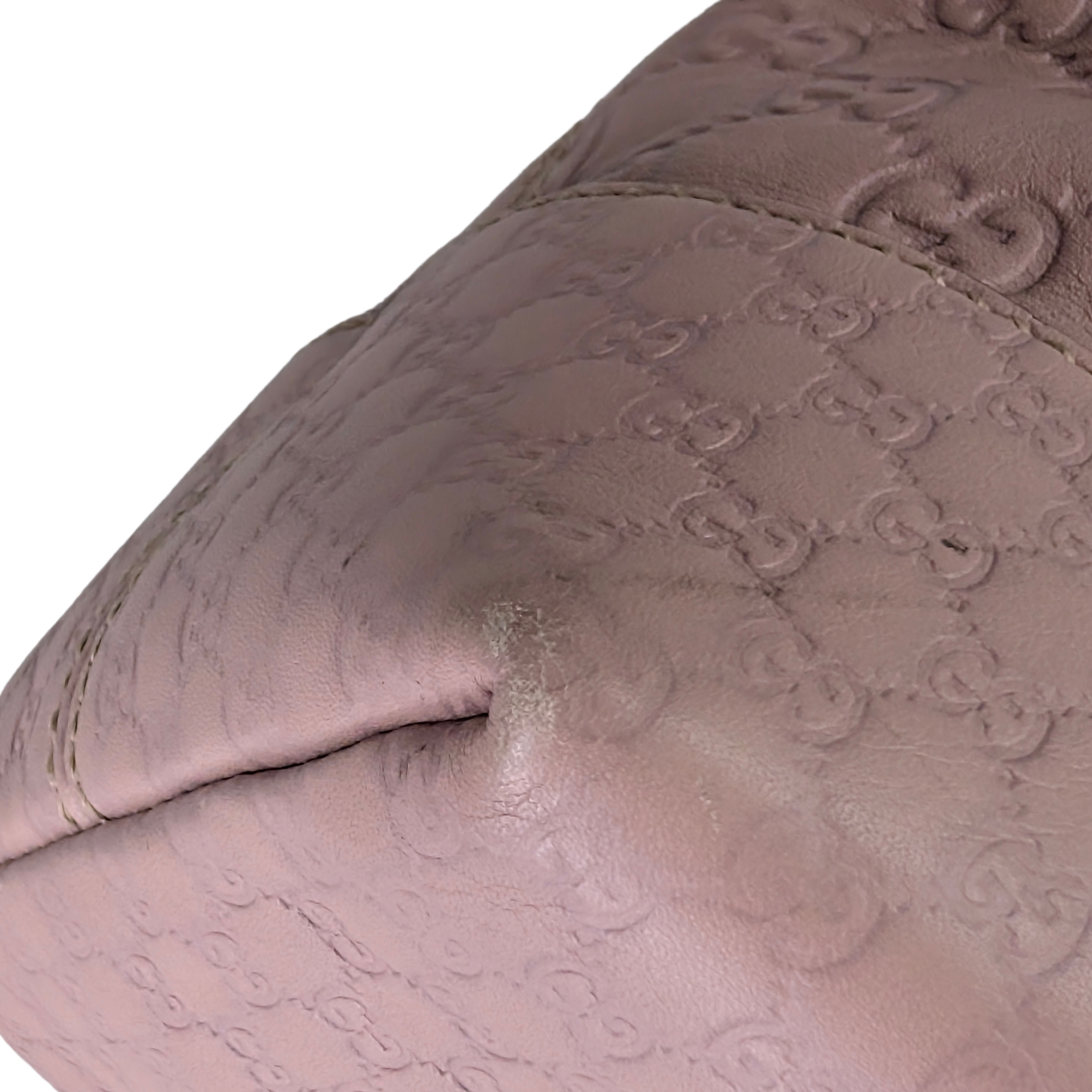 Gucci Guccissima Medium Bree Foldover Tote Soft Pink