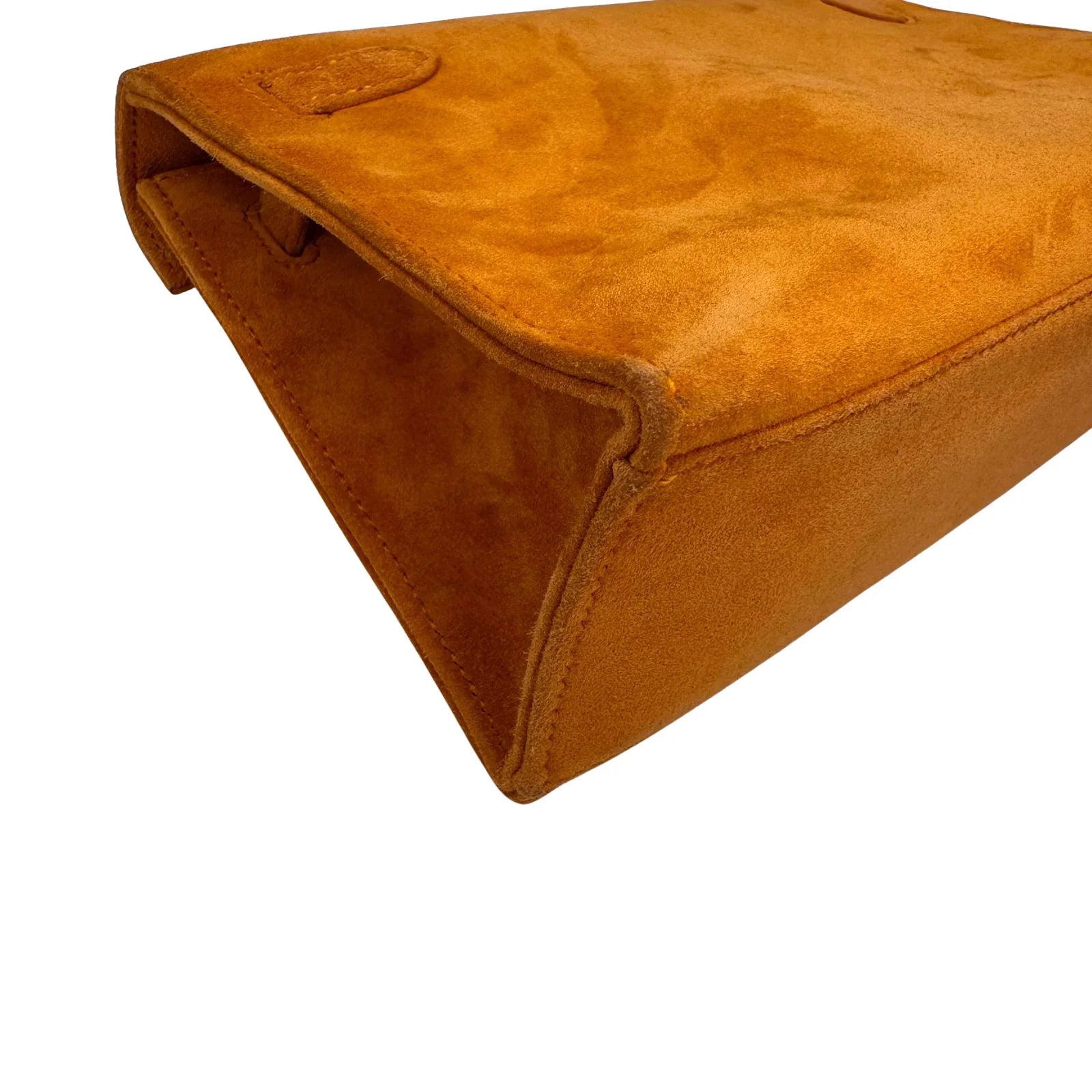 Hermès Kelly Pochette Orange H Veau Doblis Suede PWH ☐ I Stamp - Lost Designer