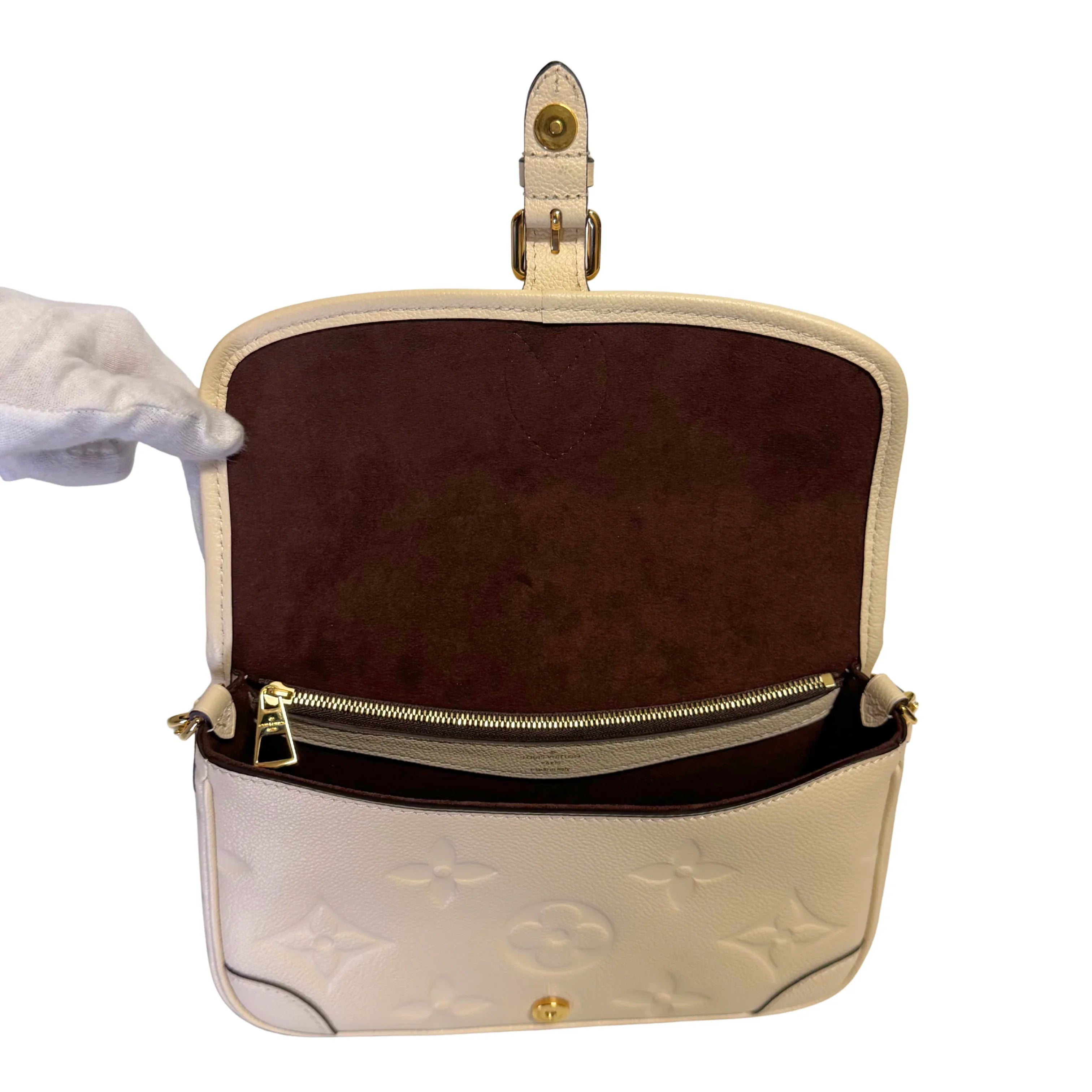 Louis Vuitton Giant Diane Monogram Leather Empreinte Shoulder Bag - Lost Designer