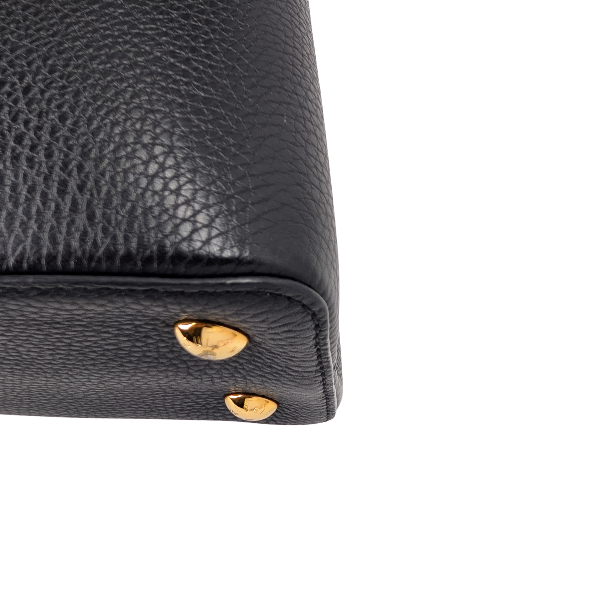 Louis Vuitton Capucine Pm Shoulder Handbag Taurillon Leather Black