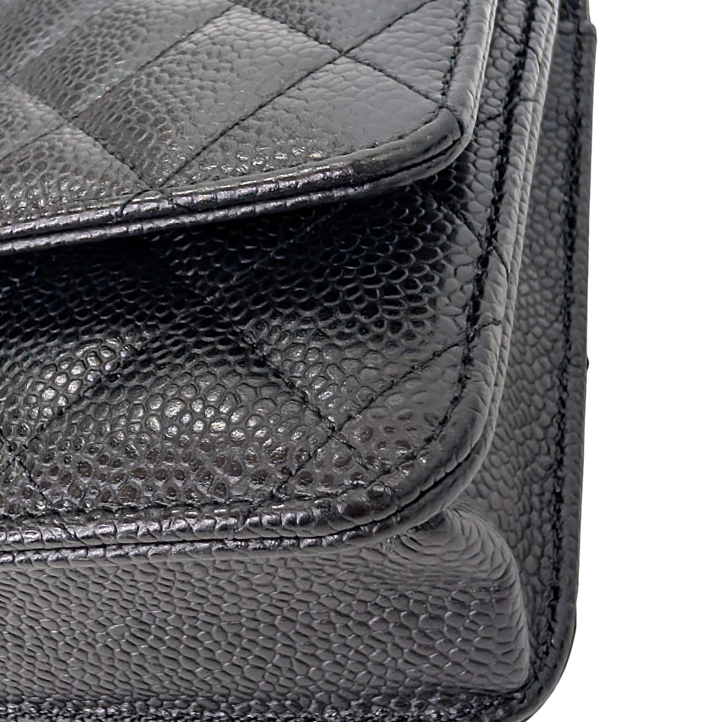 Chanel WOC Wallet on Chain Caviar Black GHW Microchip