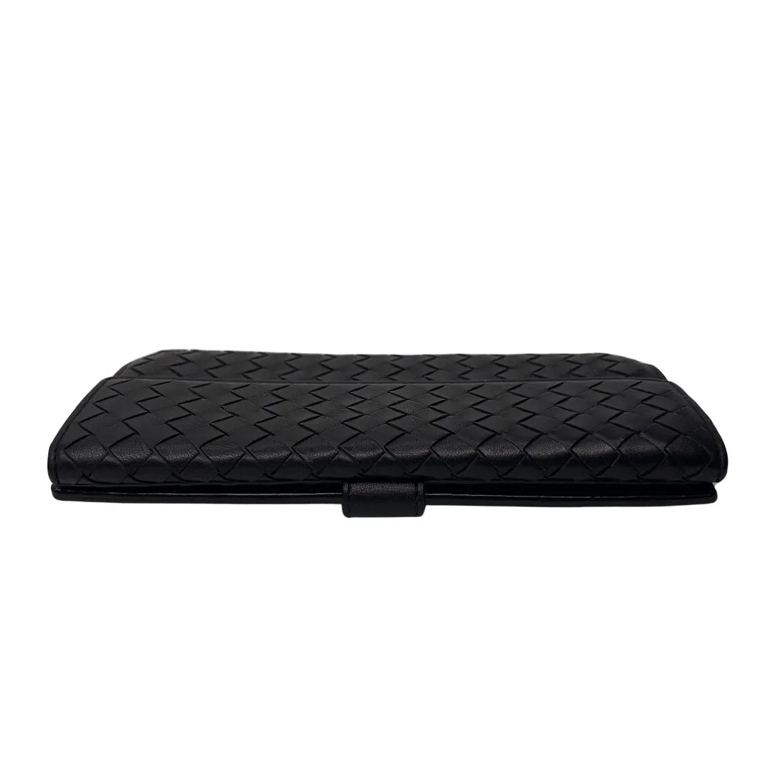 Bottega Veneta Nappa Intrecciato Continental Wallet Black - Lost Designer