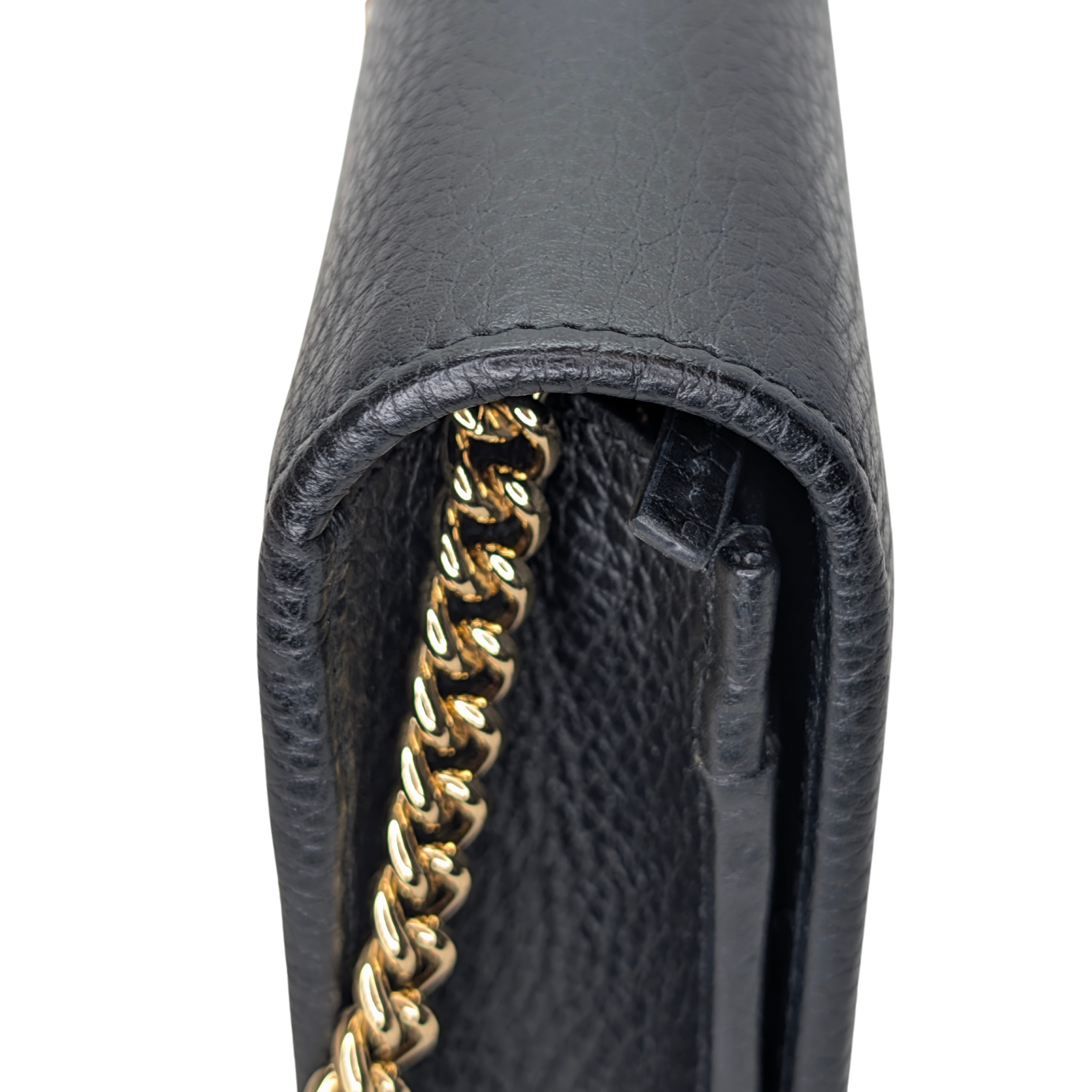 Gucci GG Marmont wallet on Chain Black