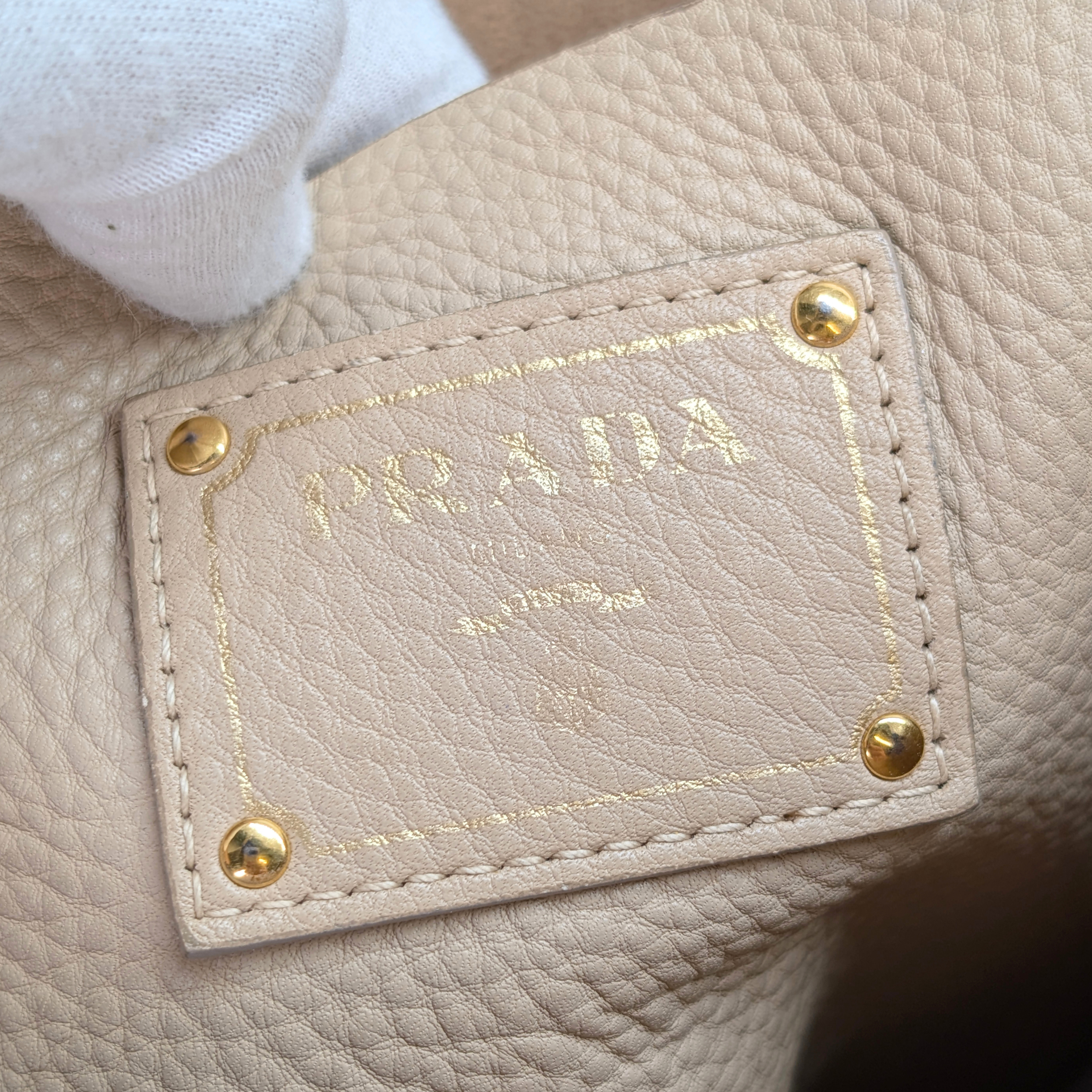 Prada Large Hobo Tote Bag Beige
