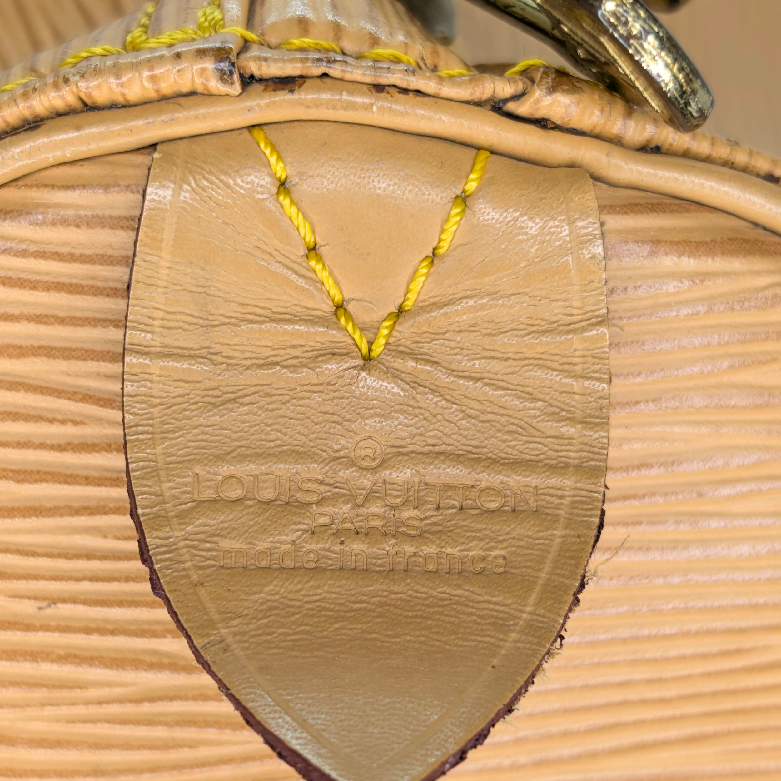 Louis Vuitton Keepall 50 Epi Bag Yellow