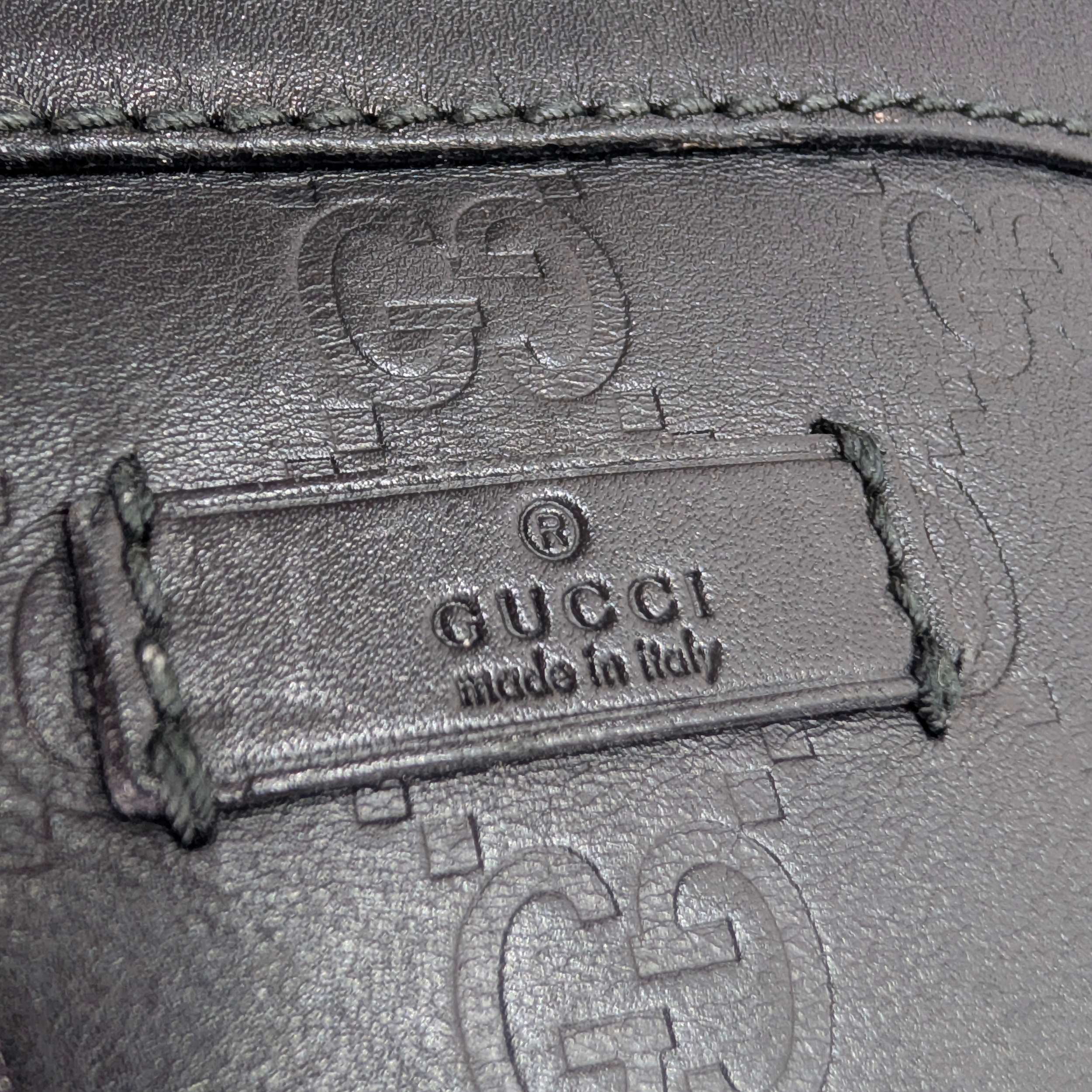 Gucci Guccissima Messenger Bag Large Black