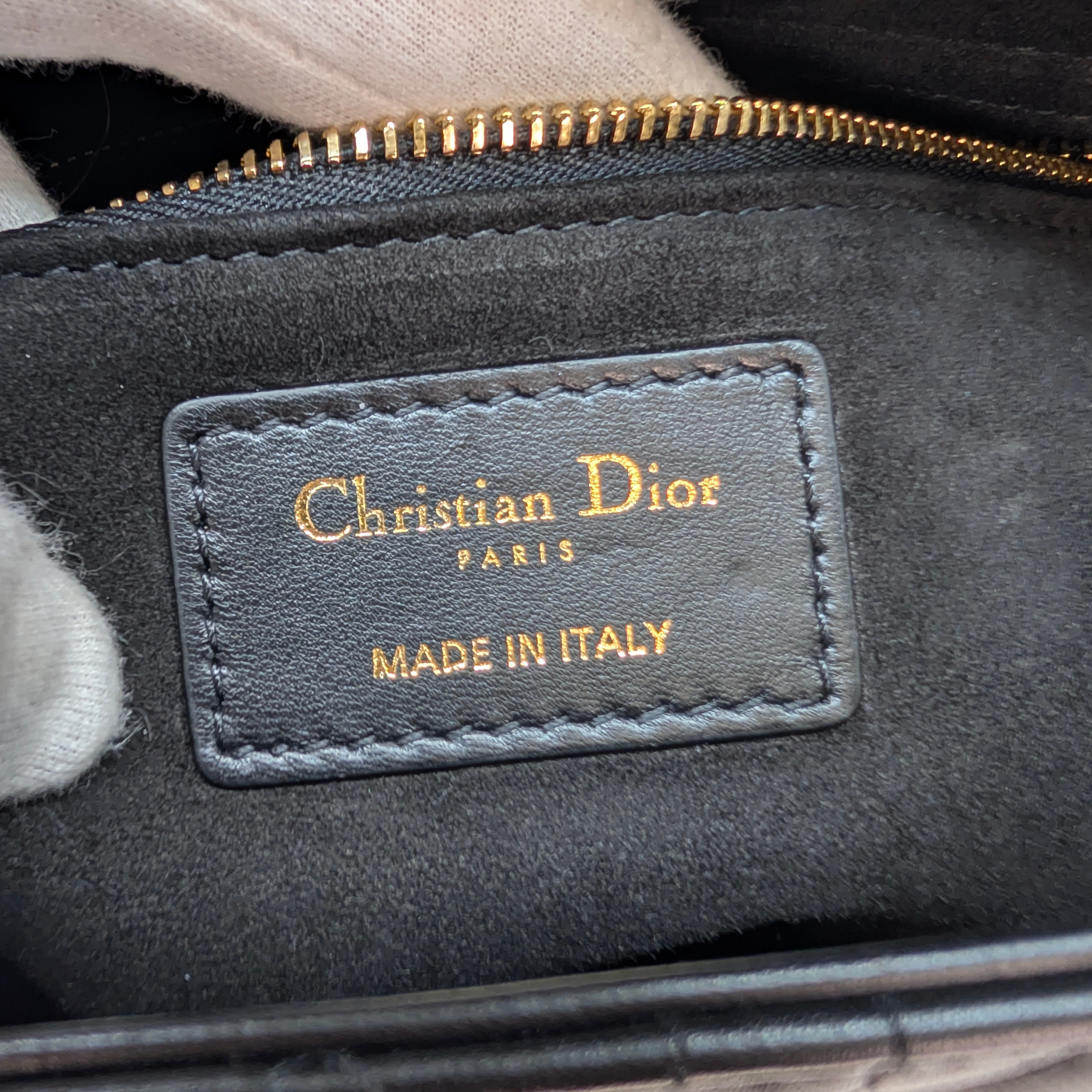 Dior Medium Lady Dior Cannage Bag Black