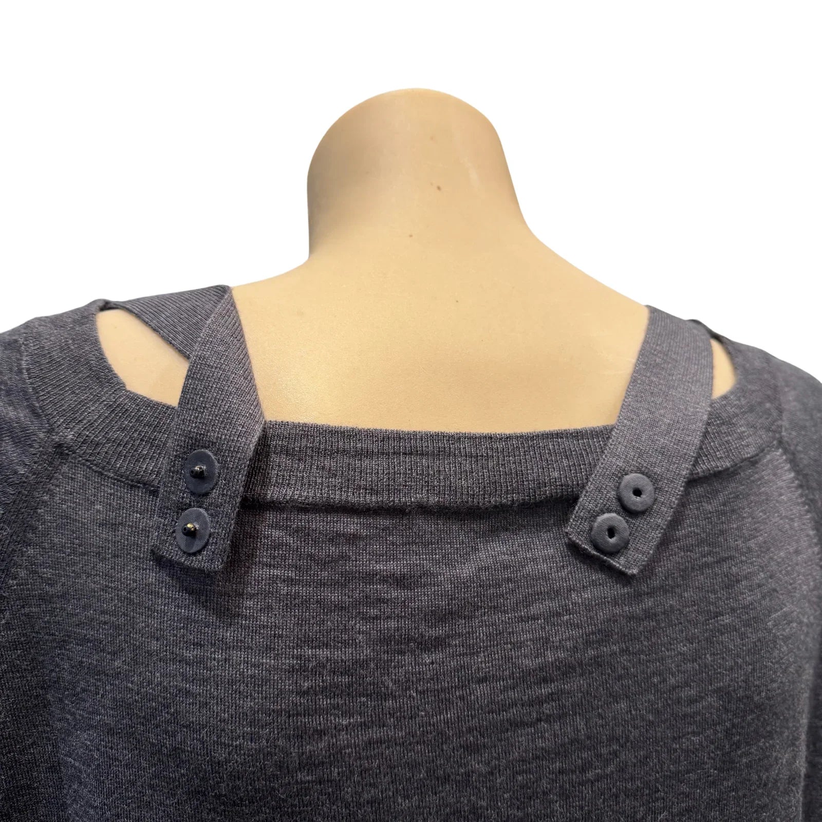 Prada Virgin Wool Relaxed Knit Sweater Grey - Lost Designer