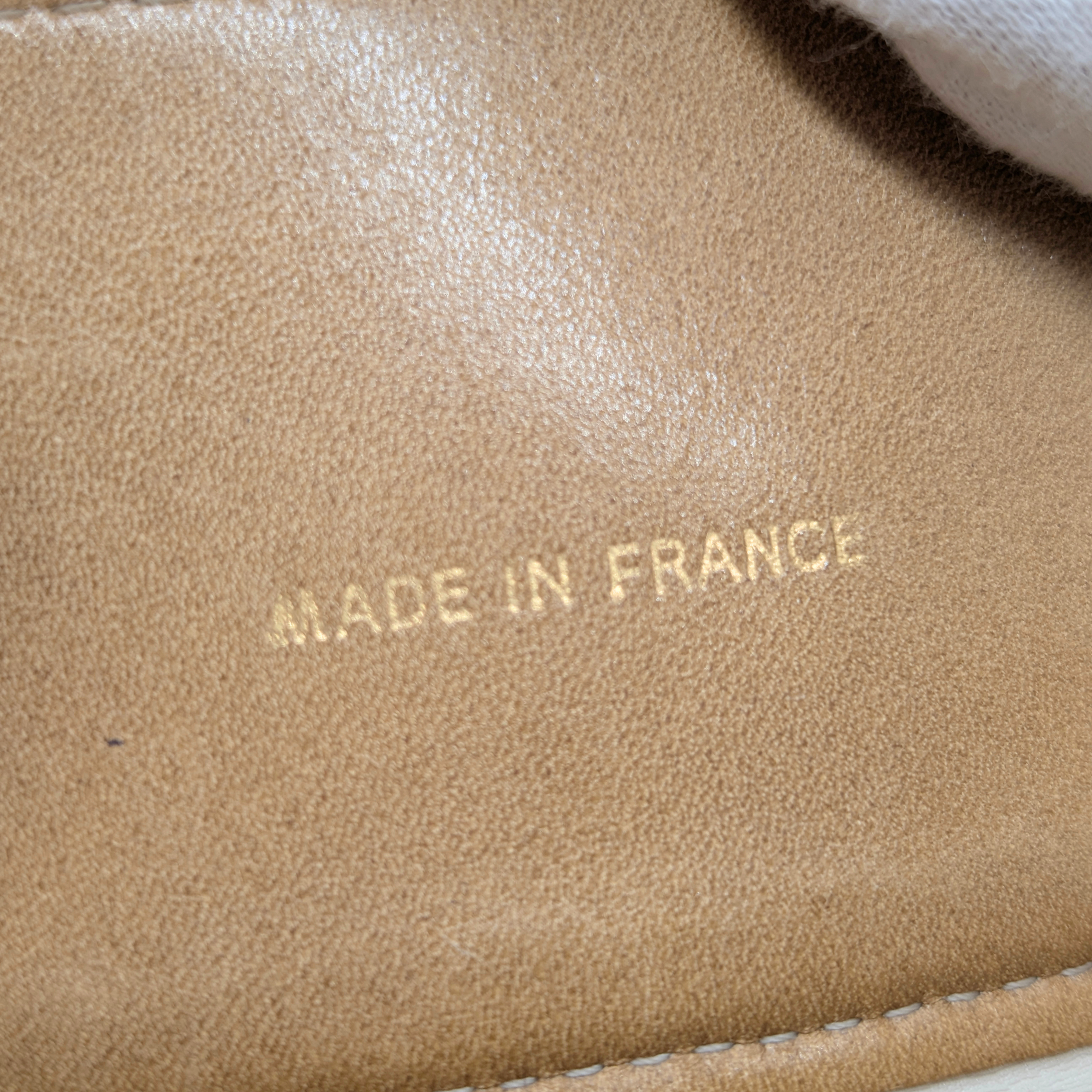 Chanel CC Vintage Quilted Flat Tote Bag Beige