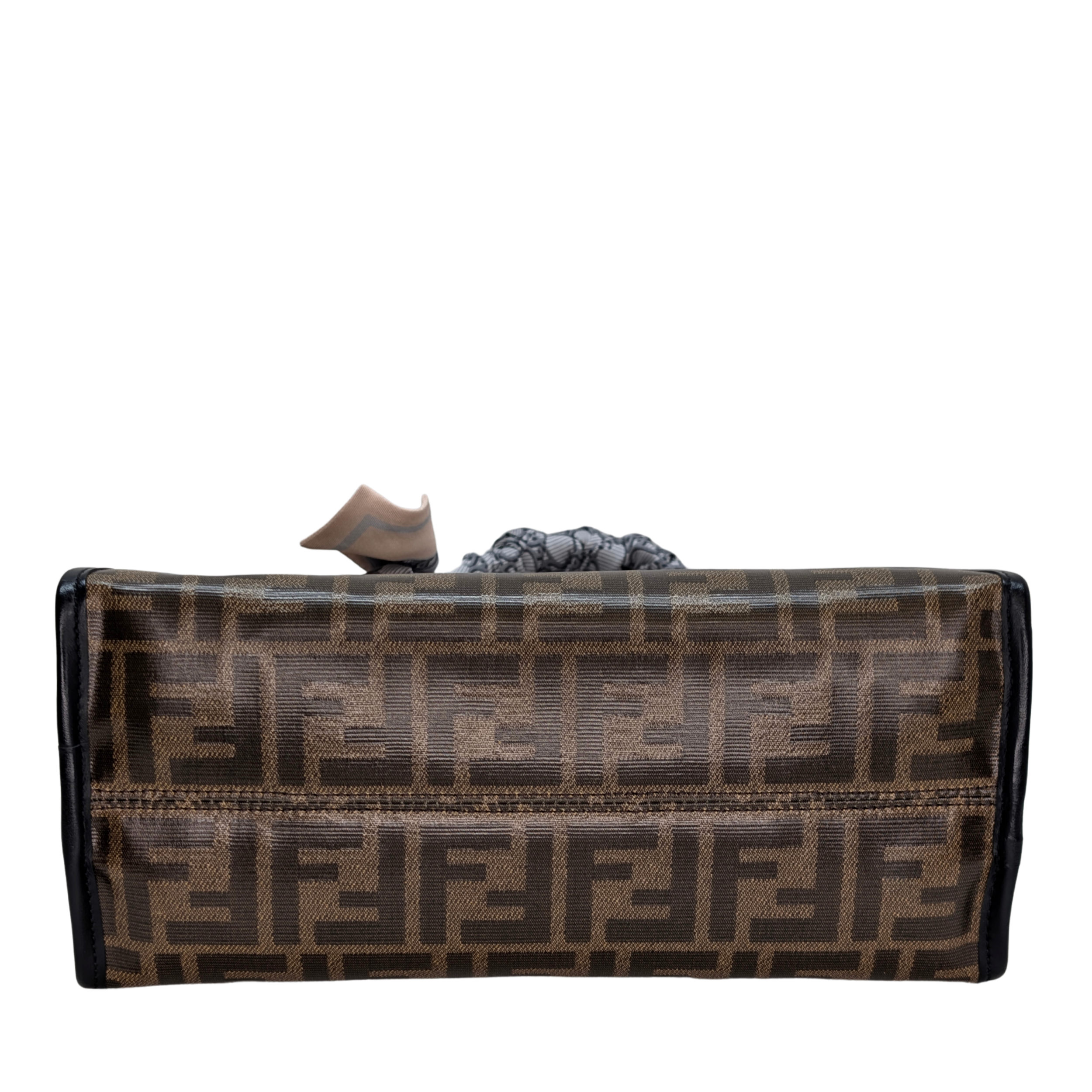 Fendi Peekaboo ISeeU Petite Mini Selleria Bag Silver Metallic