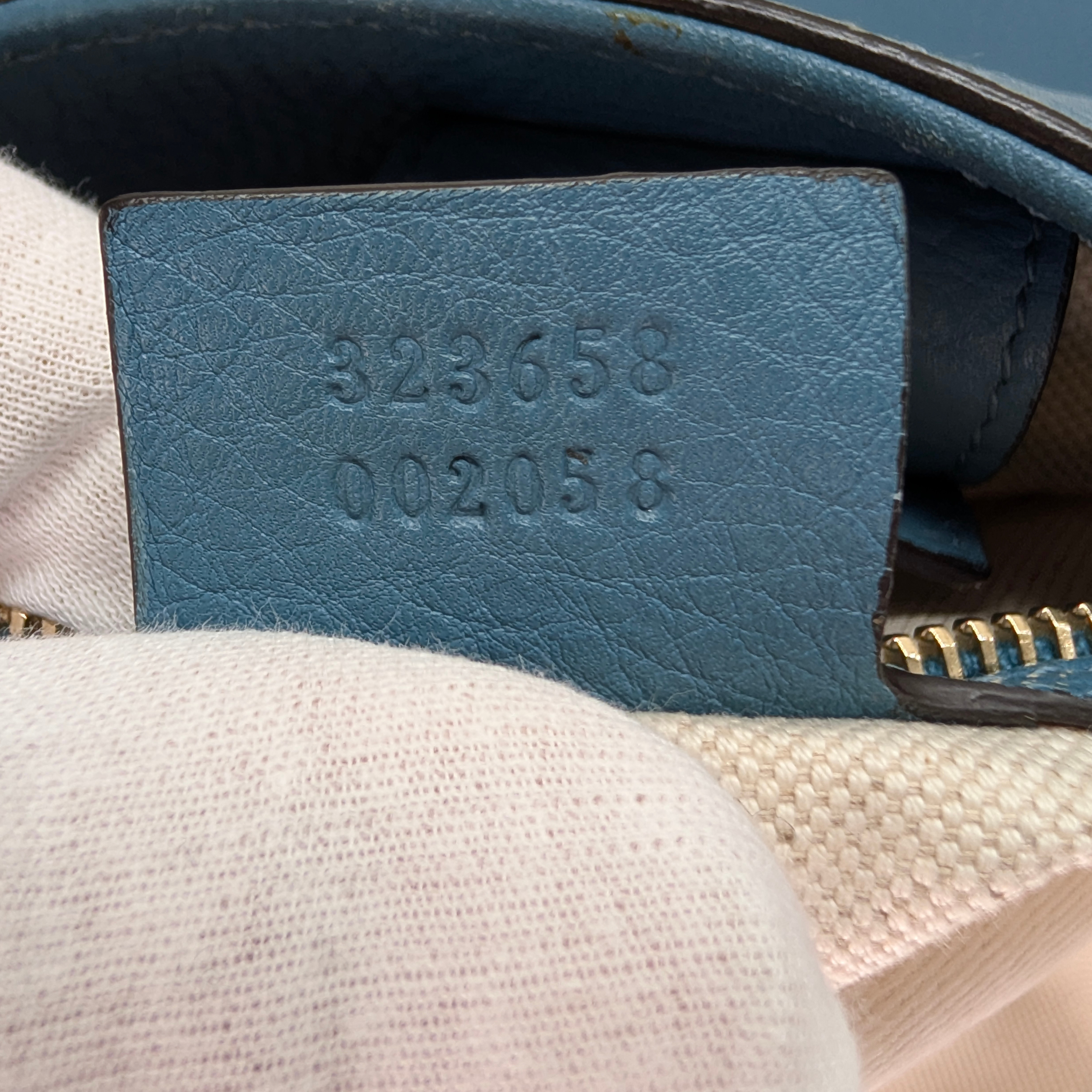 Gucci Bamboo Shopper Tote Bag Large Light Blue