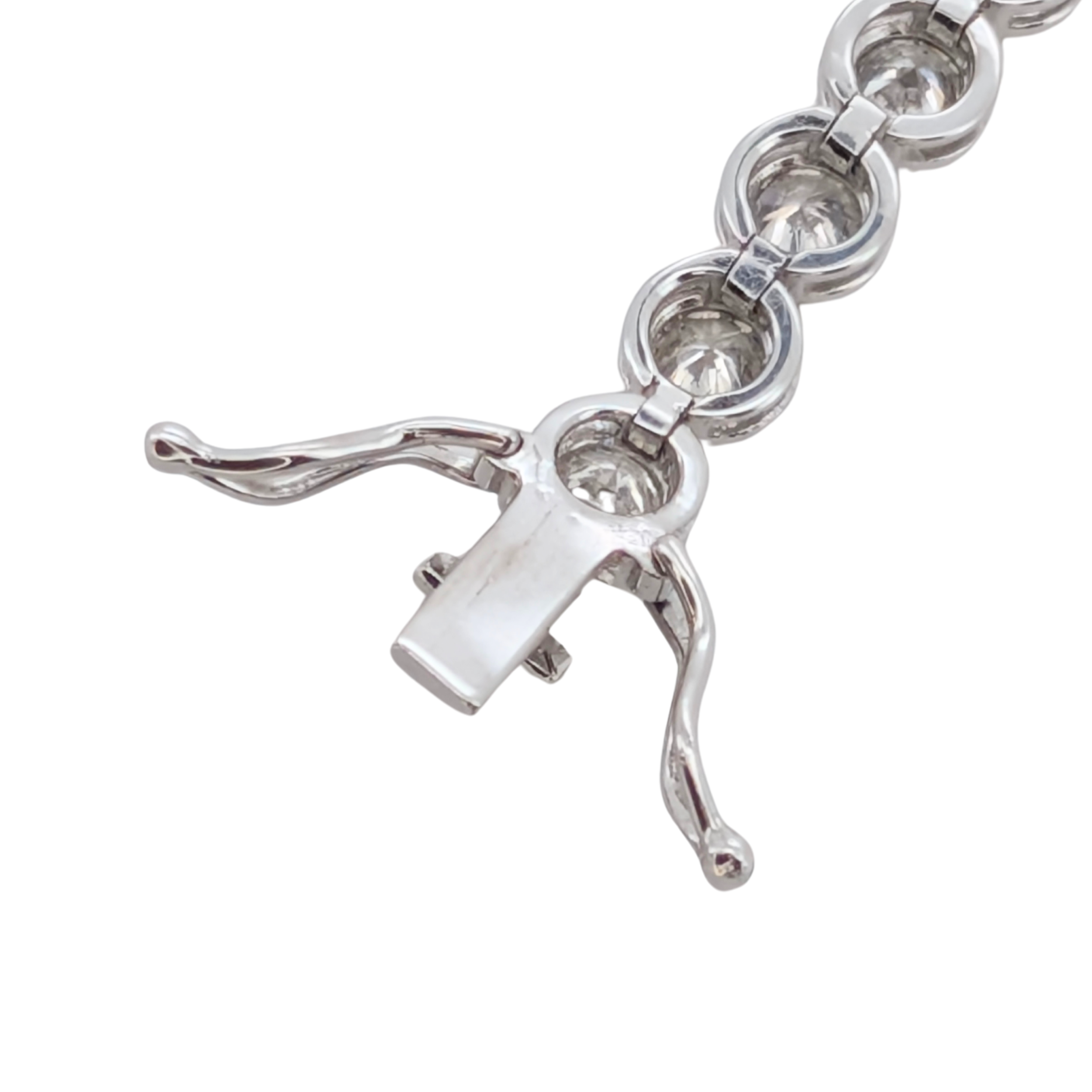 6.00Ct Natural Round Brilliant Diamond Tennis Bracelet In 18ct White Gold