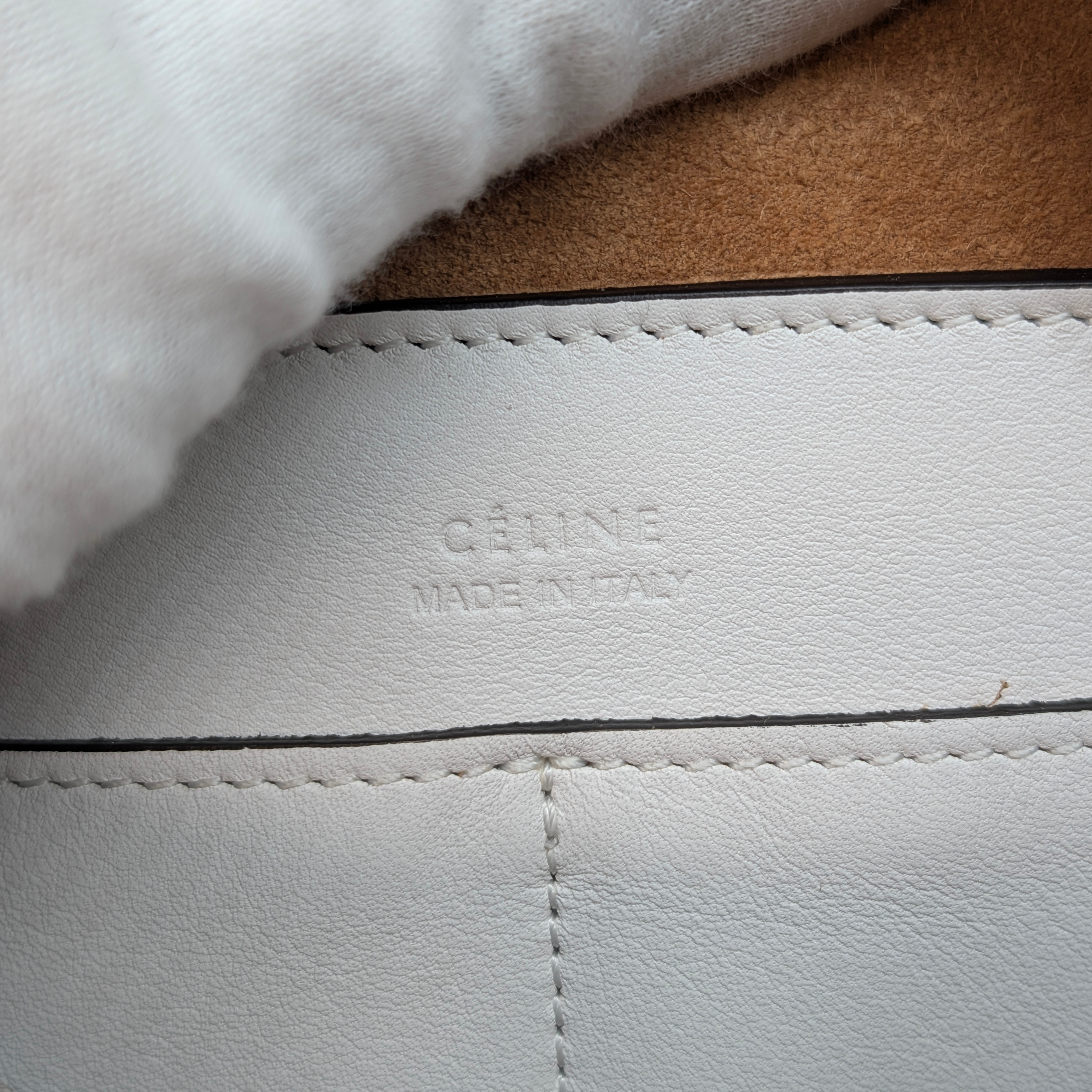 Celine Soft Cube Leather Bag Small Light Tan