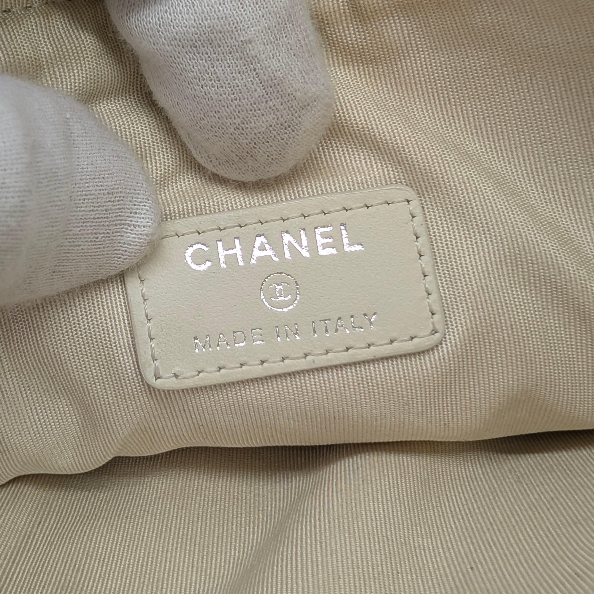 Chanel Deauville Line Case Clutch Canvas Bag