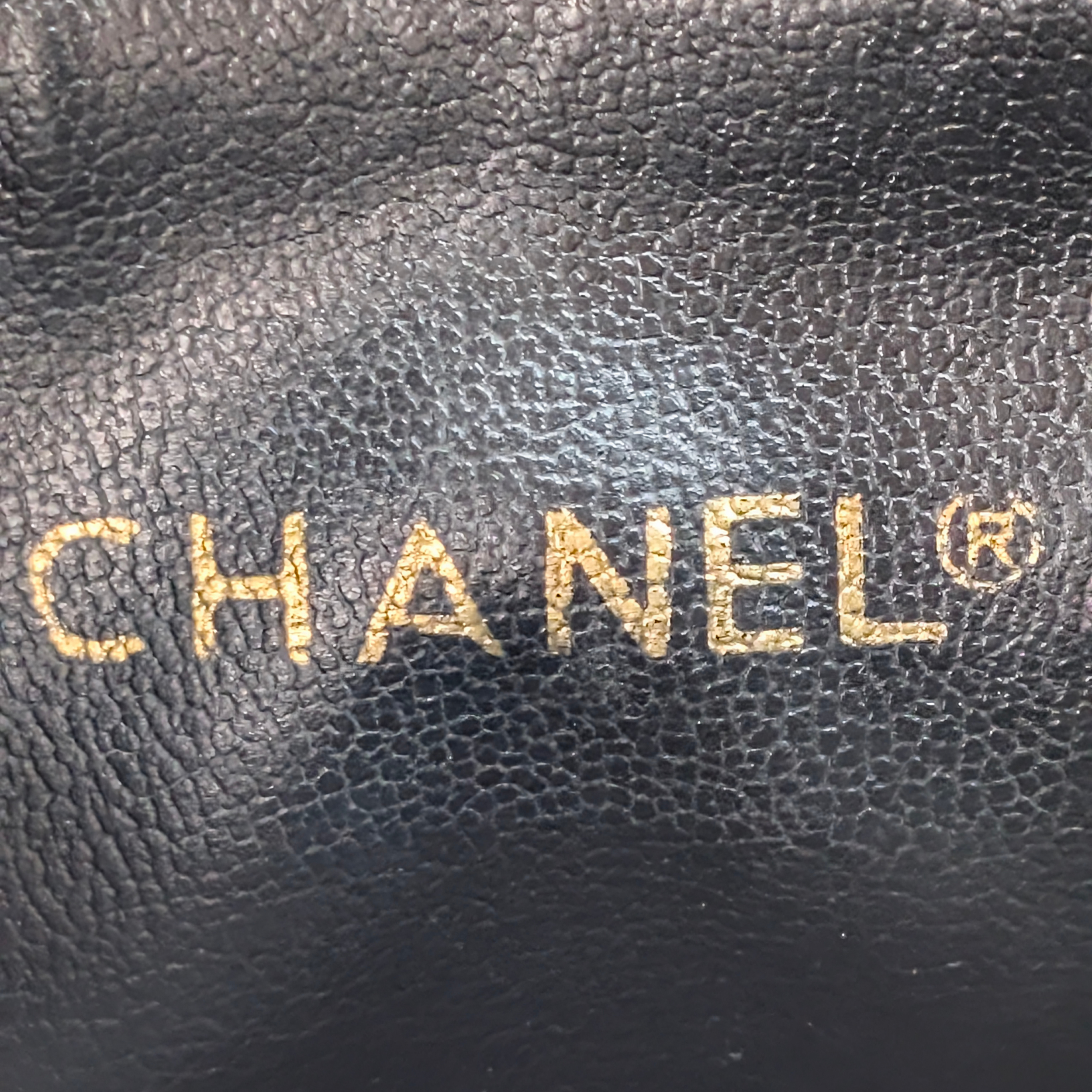 Chanel Vintage CC Metalasse Chain Tote Bag Black