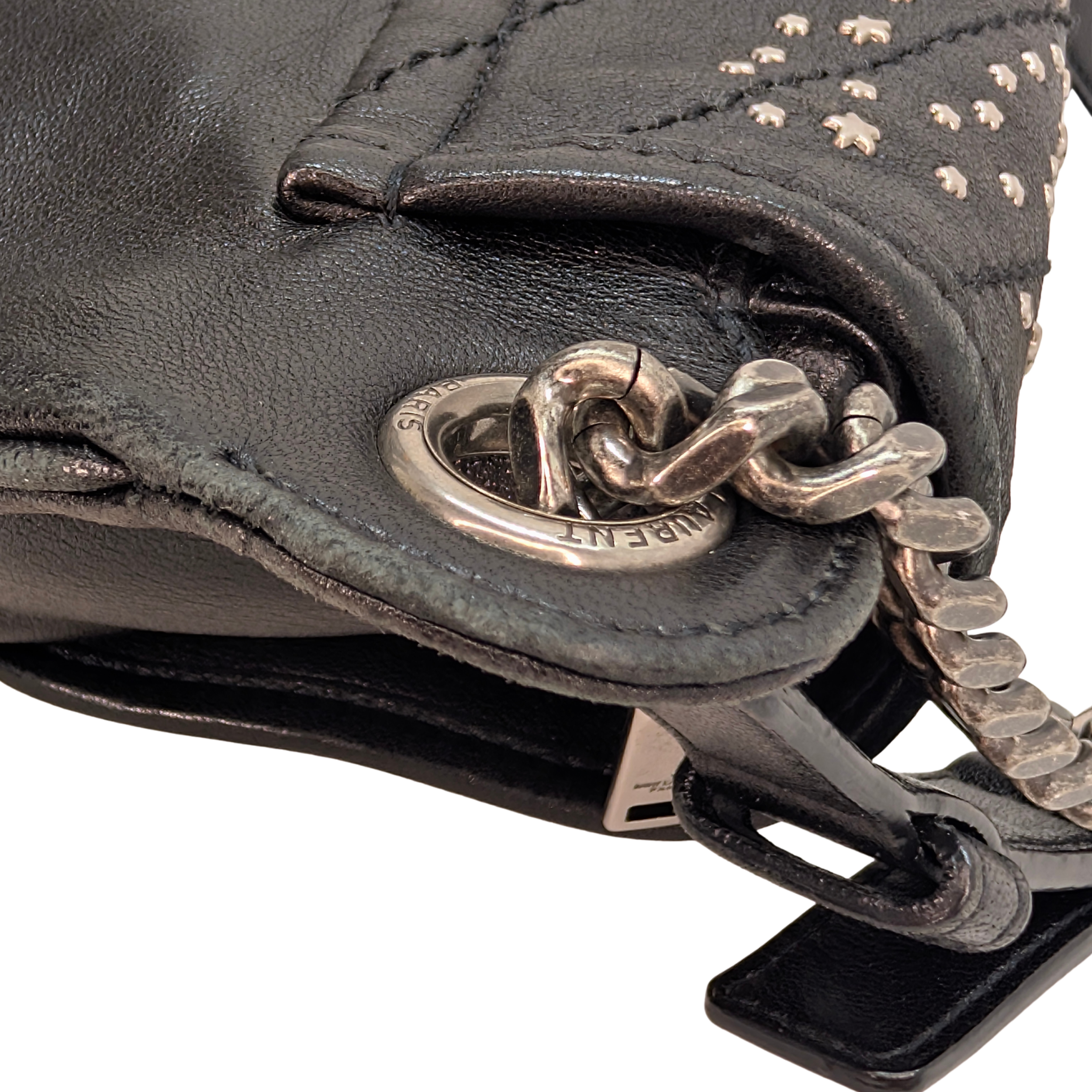 Saint Laurent Niki Stardust studded Bag Black