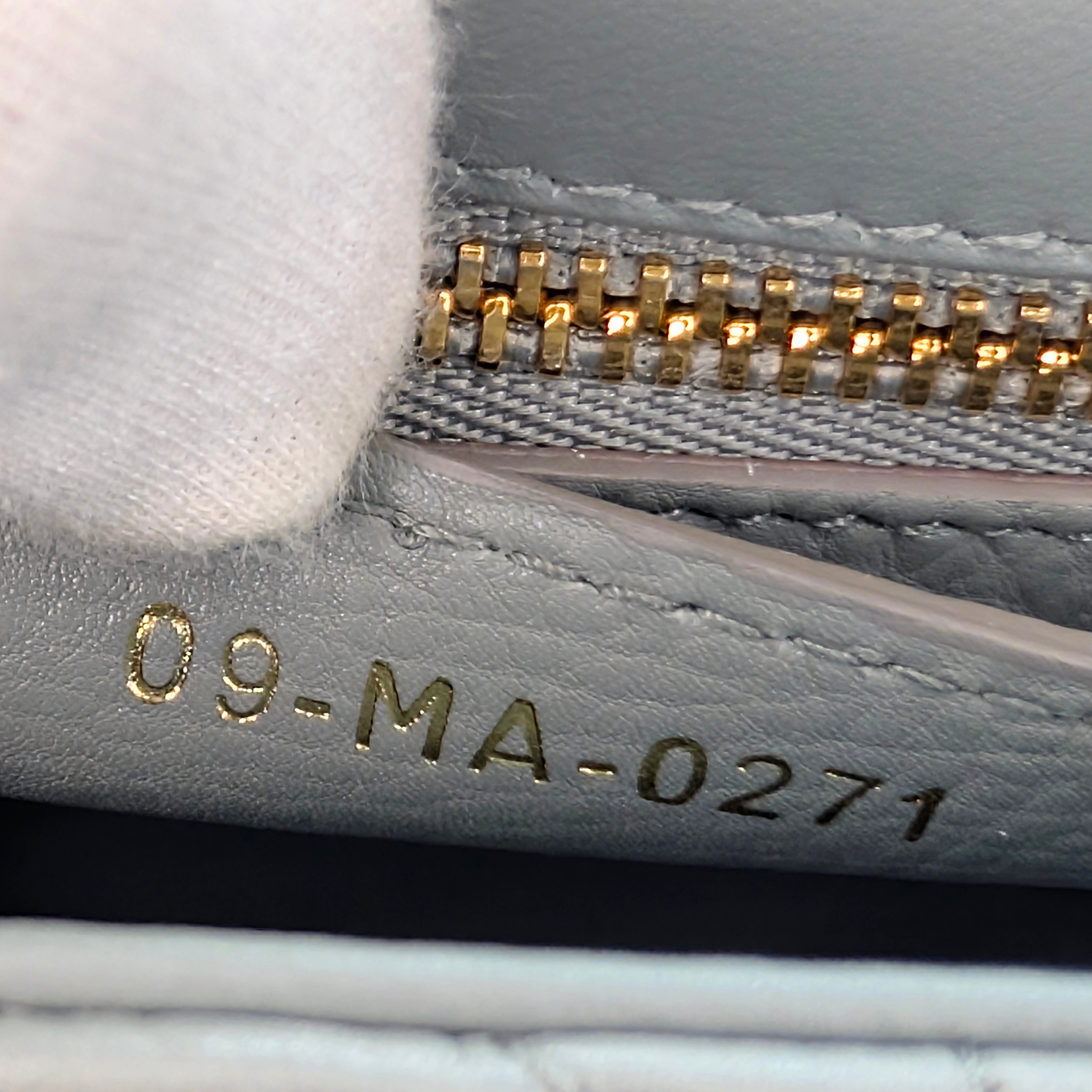 Dior Medium Caro Bag Supple Cannage Calfskin Stone Gray