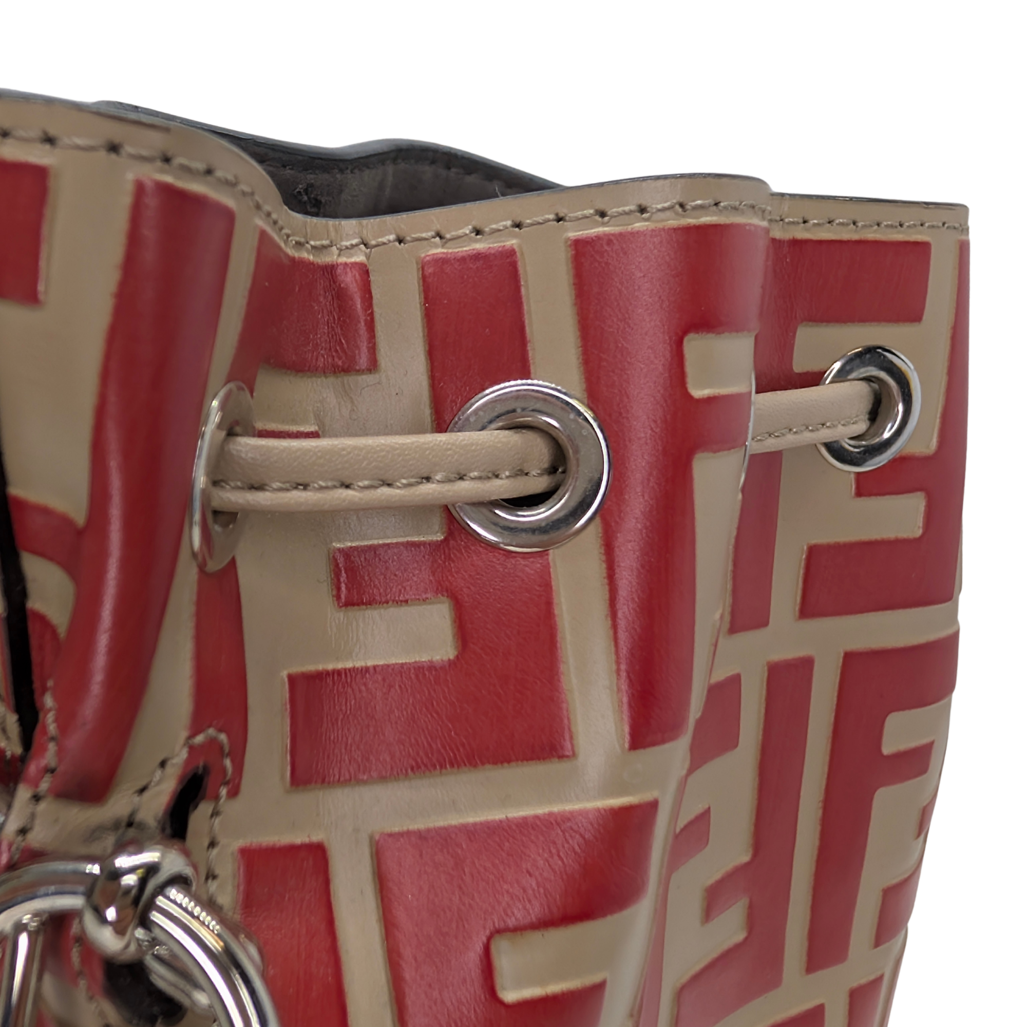 Fendi Mon Tresor Bucket Bag Red