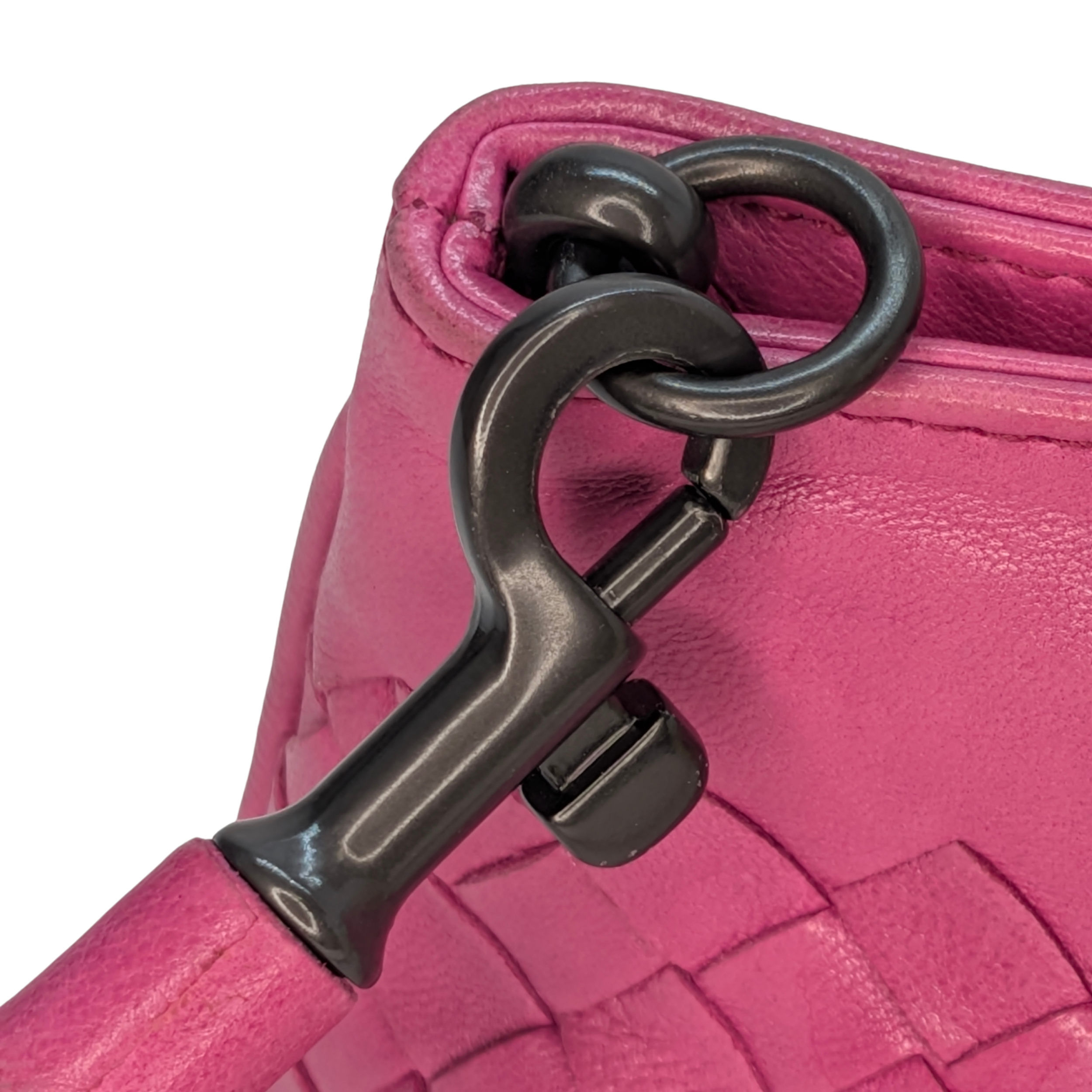 Bottega Veneta Pochette Intrecciato Pink