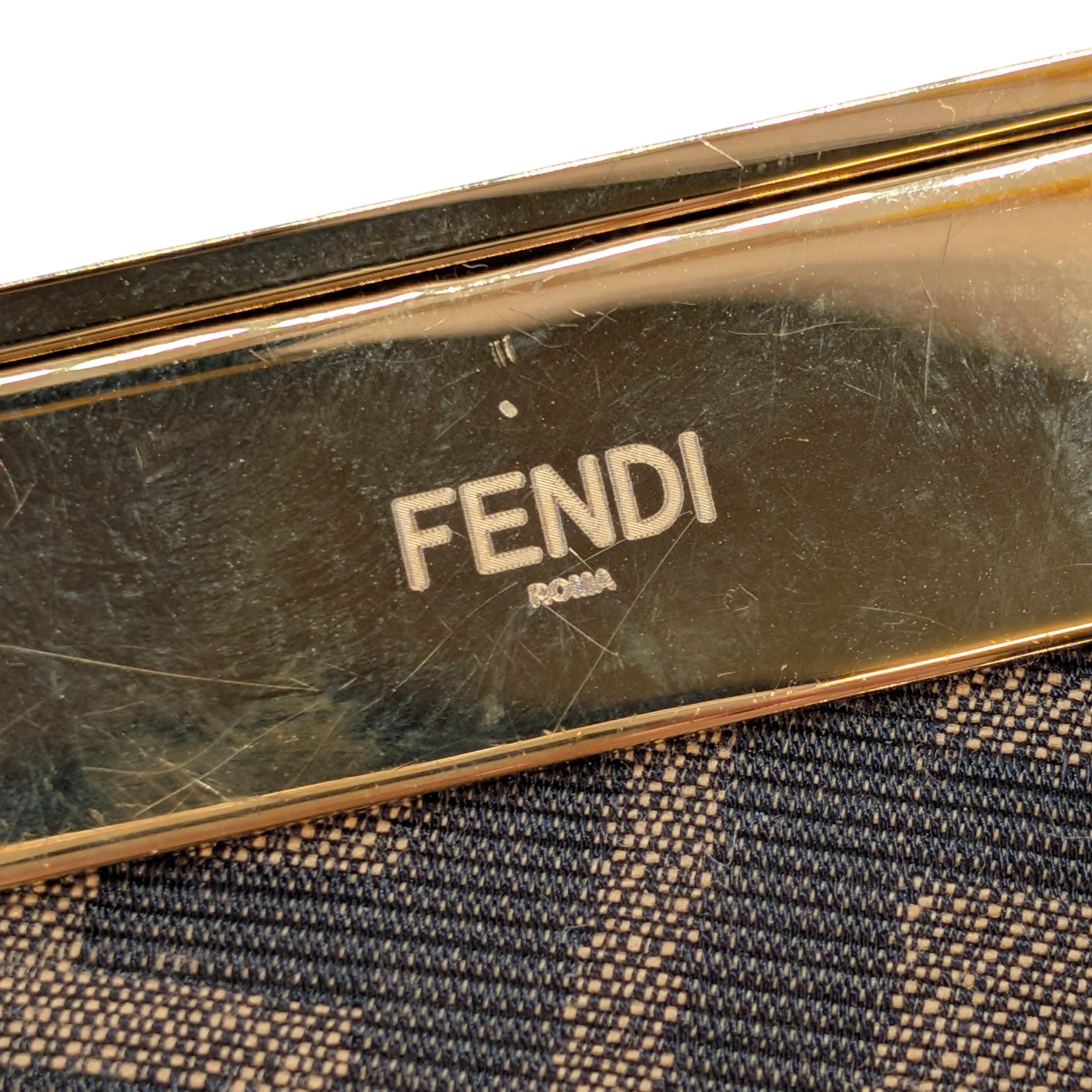 Fendi First Bag Clutch Medium Leather Taupe
