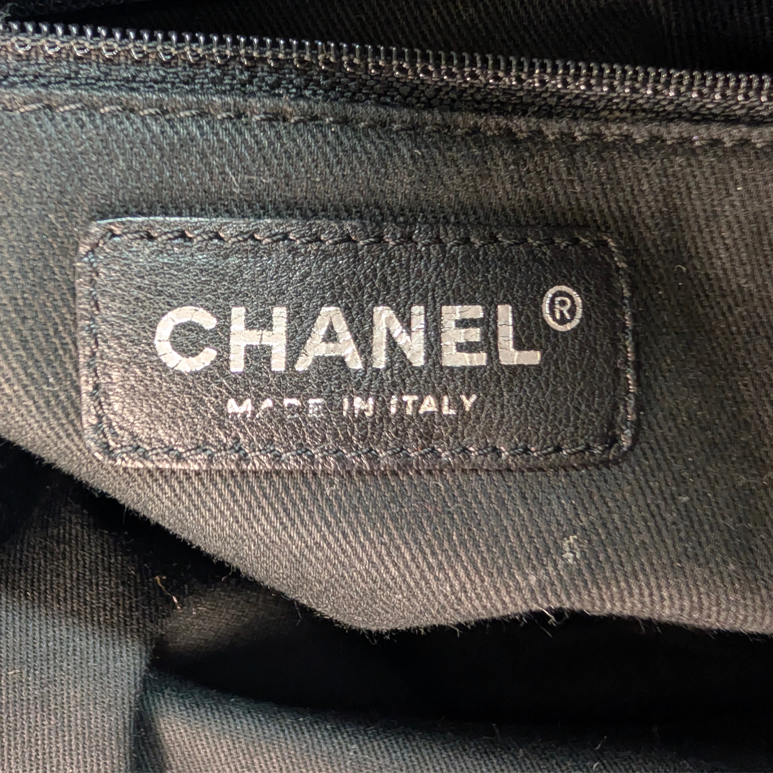 Chanel Distressed Lambskin Lady Braid Tote Bag Black