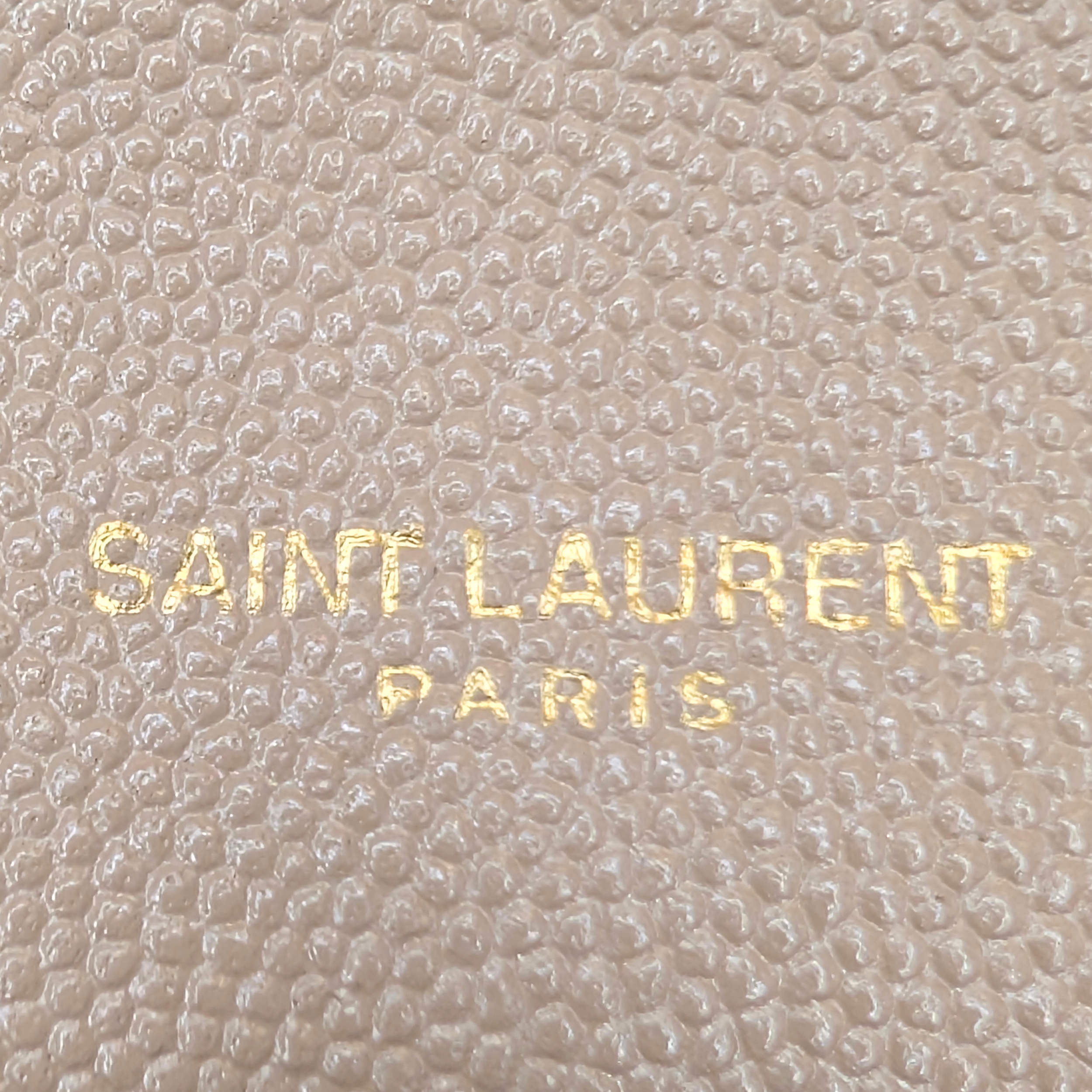 Saint Laurent Uptown Wallet on Chain Dark Beige