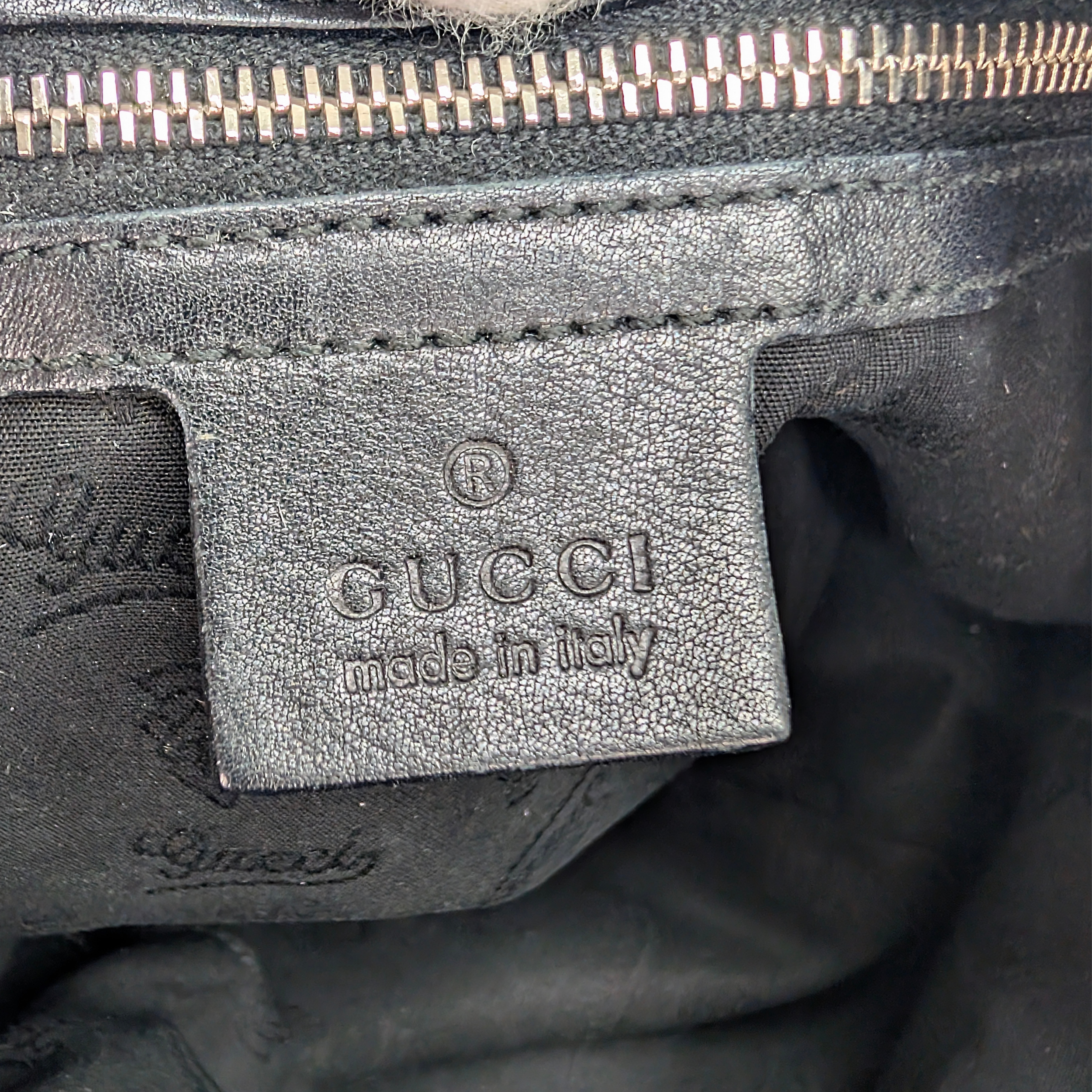 Gucci Guccissima Icon Bit Medium Boston Bag Black