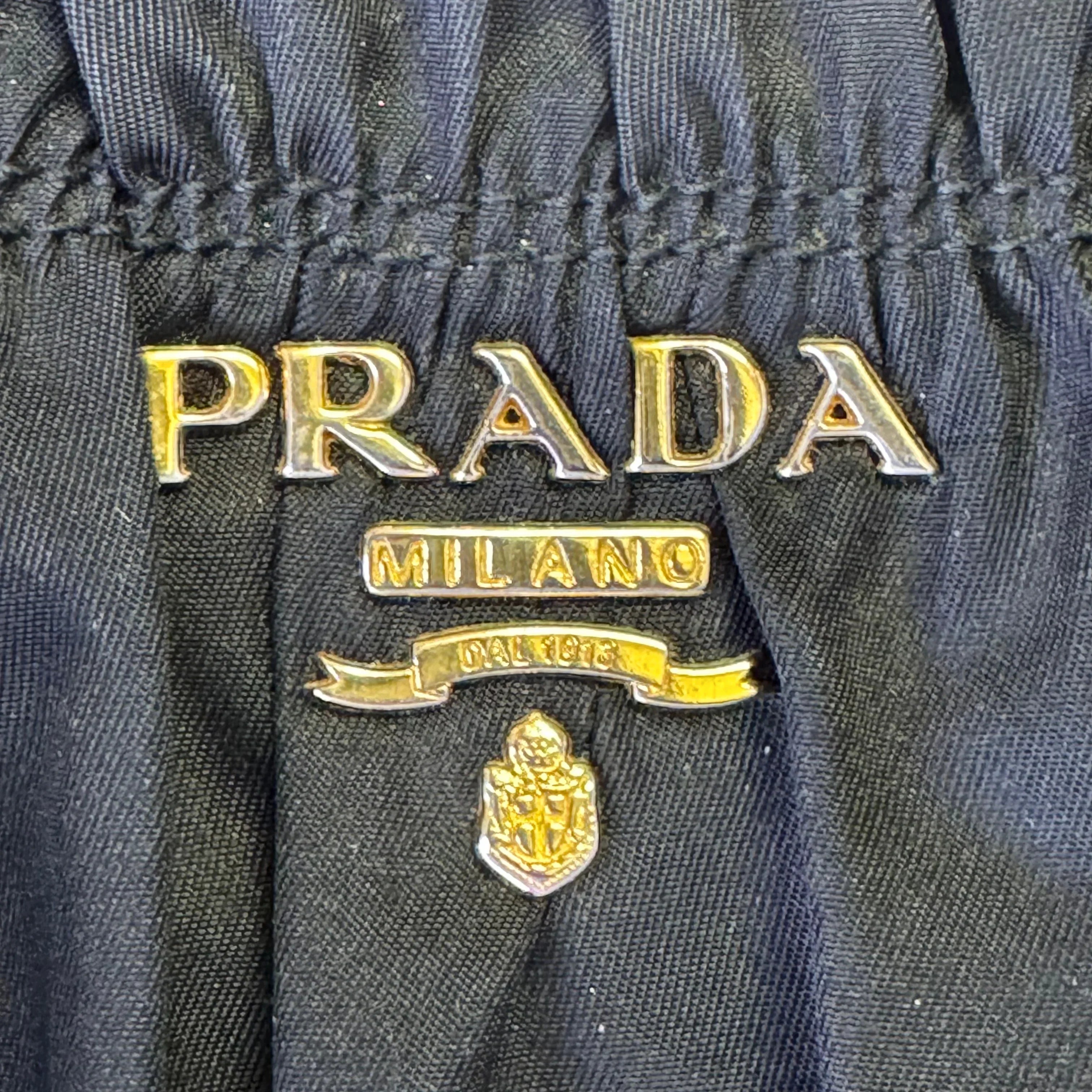 Prada Black Tessuto Nylon x Leather Tote Bag - Lost Designer
