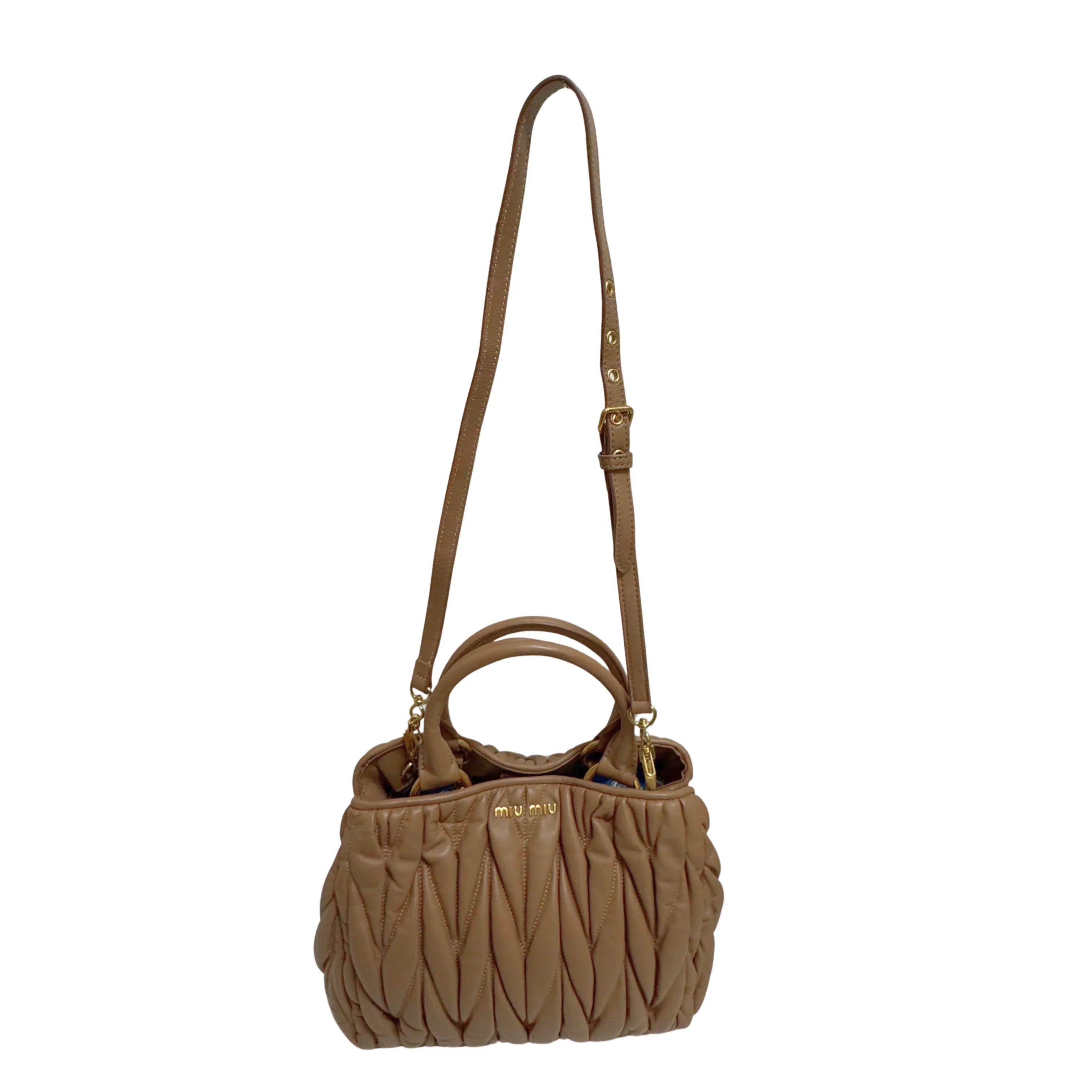 Miu Miu Nappa Matelassé leather Top Handle Bag - Lost Designer