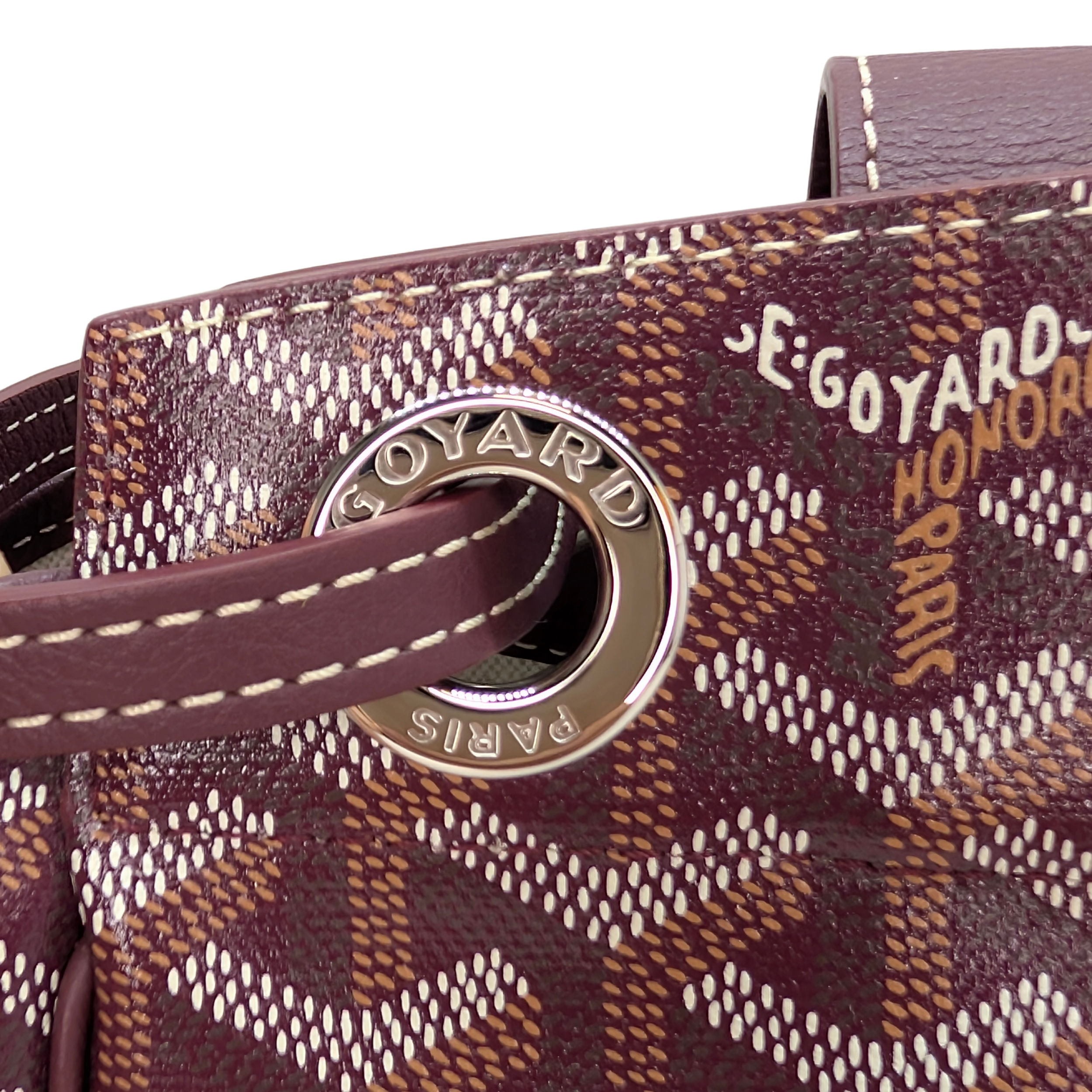 Goyard Goyardine Rouette PM Shoulder Bag Burgundy