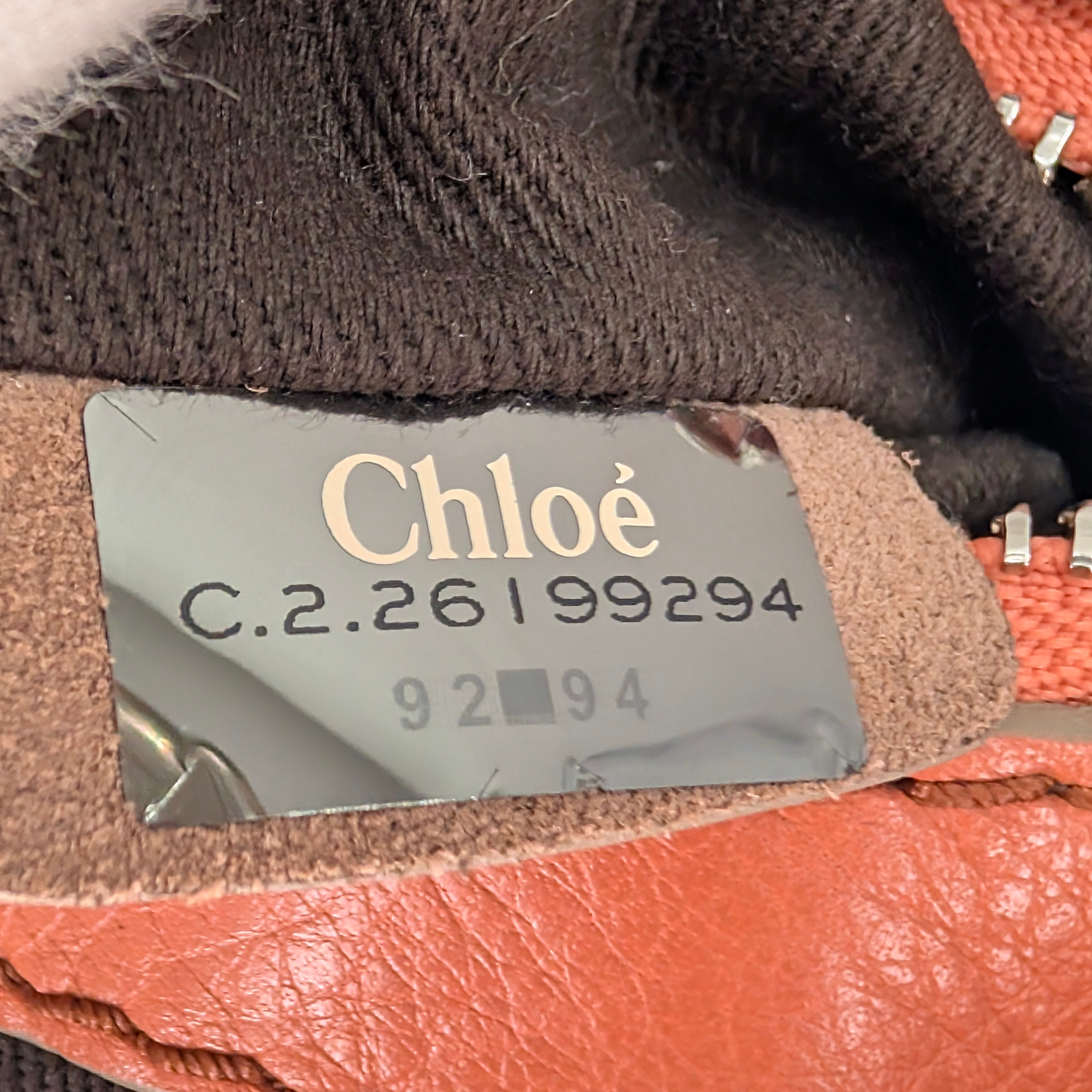 Chloe Paddington Mini Shoulder Bag Leather Coral