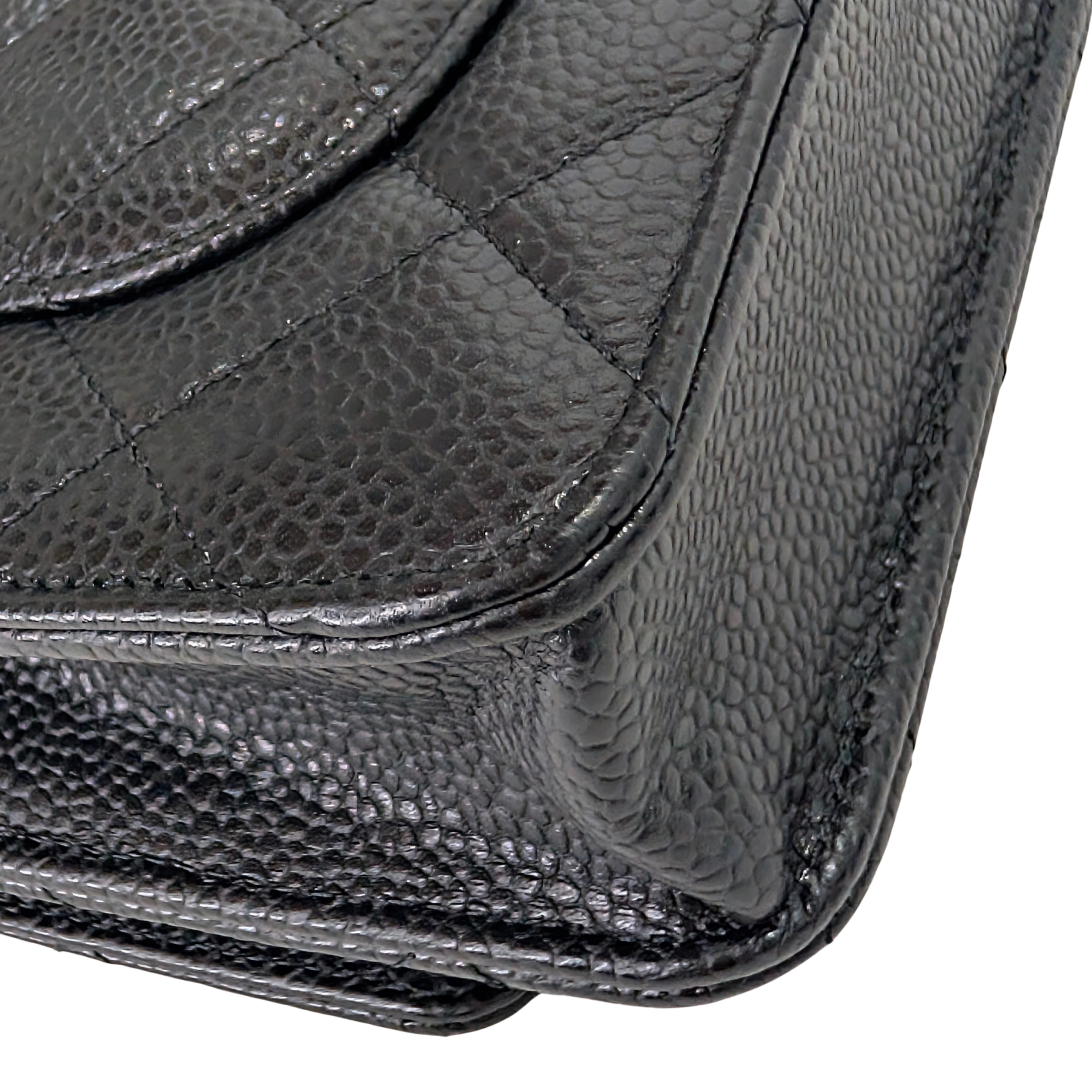 Chanel WOC Wallet on Chain Caviar Black GHW Microchip
