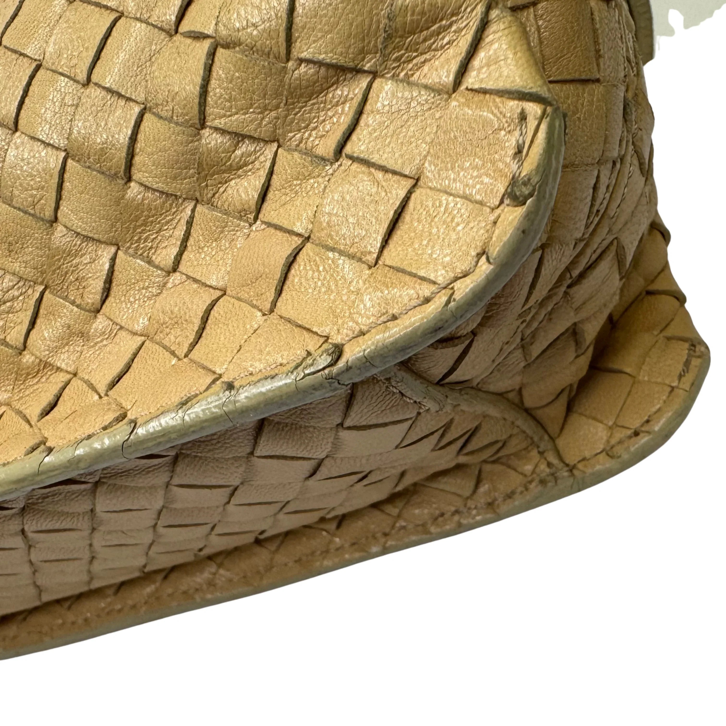 Bottega Veneta Intrecciato Shoulder Bag beige - Lost Designer