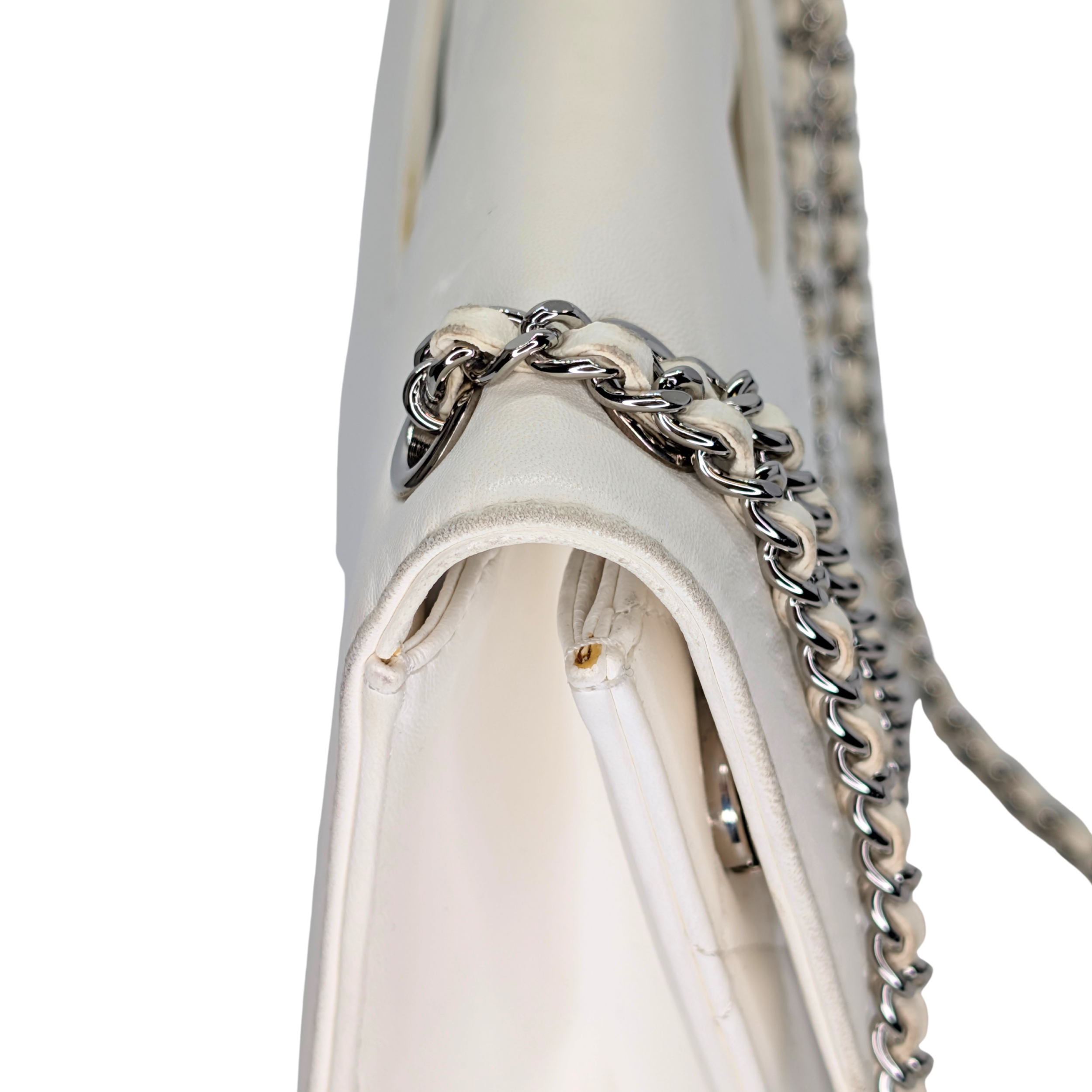 Chanel 2014 Delivery Cutout Handle Bag White