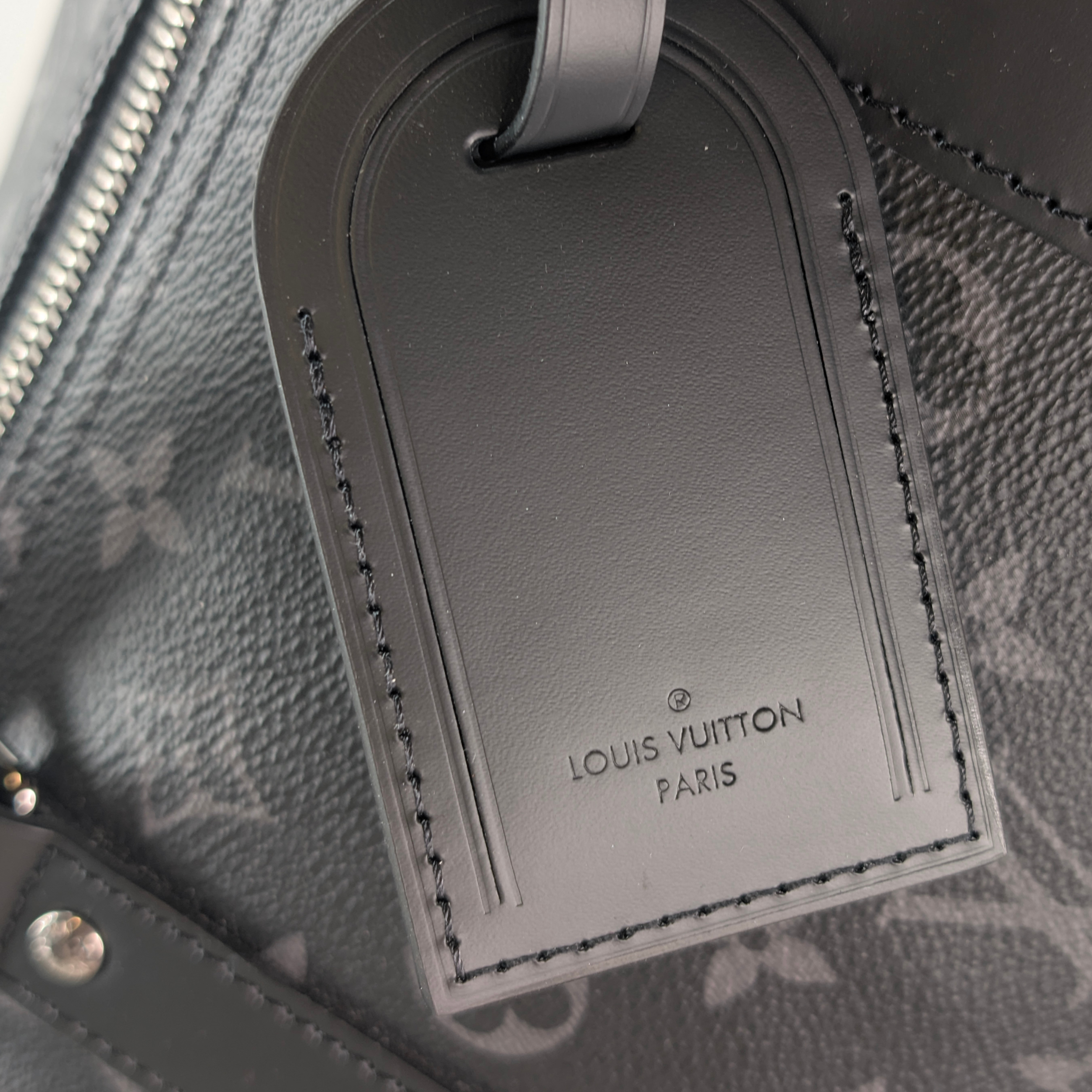 Louis Vuitton Keepall Bandoulière 55 Monogram Eclipse Charcoal Black