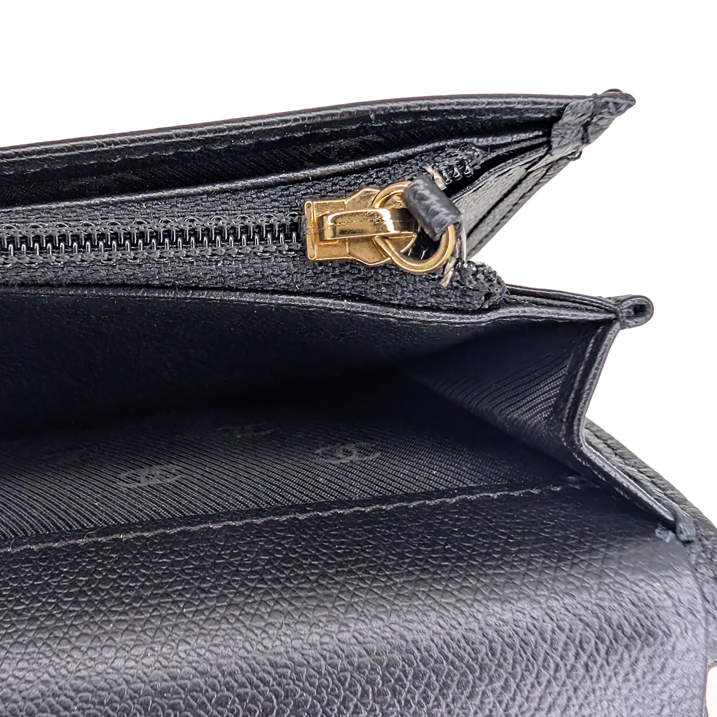Chanel Leather Long Continental Wallet Black