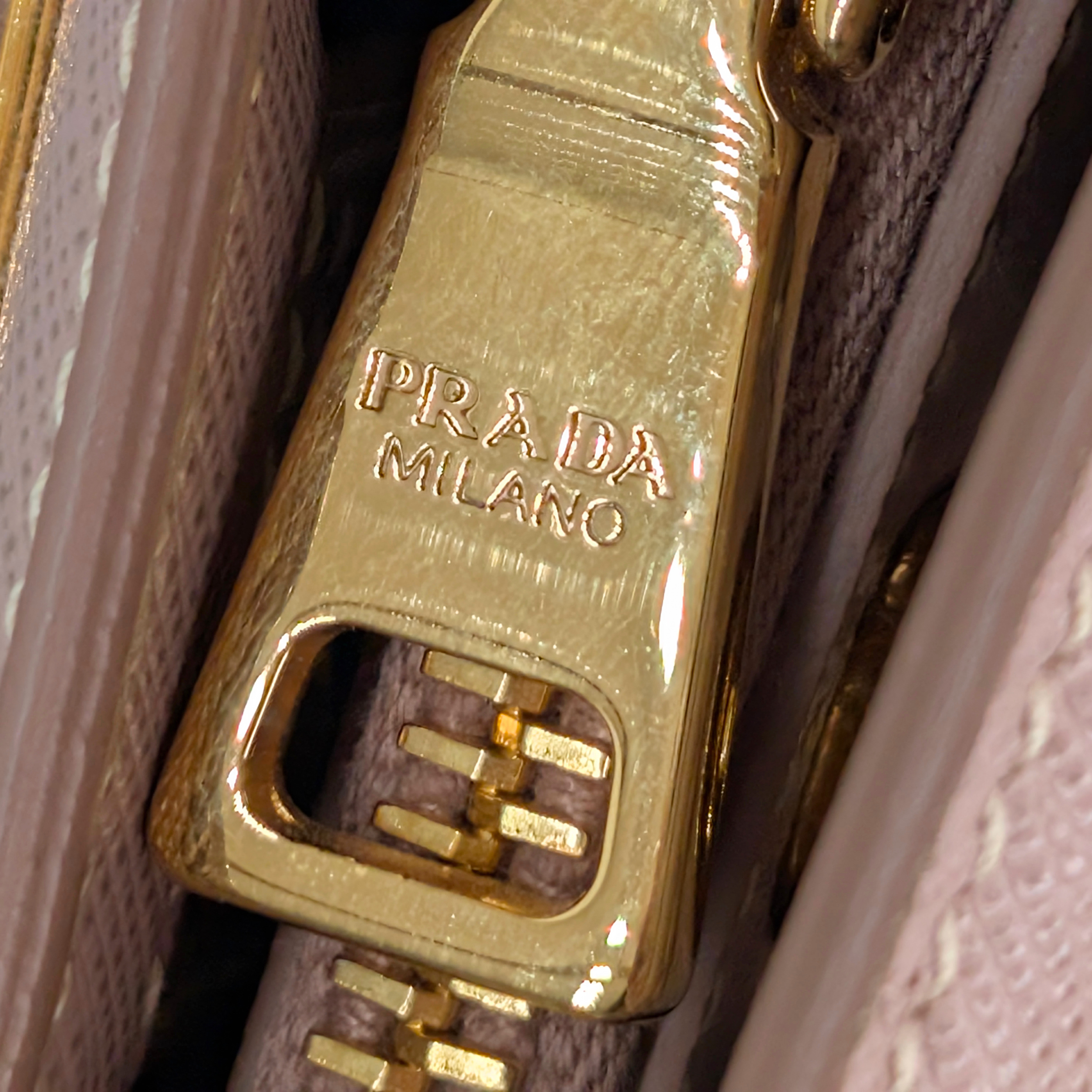 Prada Saffiano Small Galleria Lux Tote Bag Cammeo