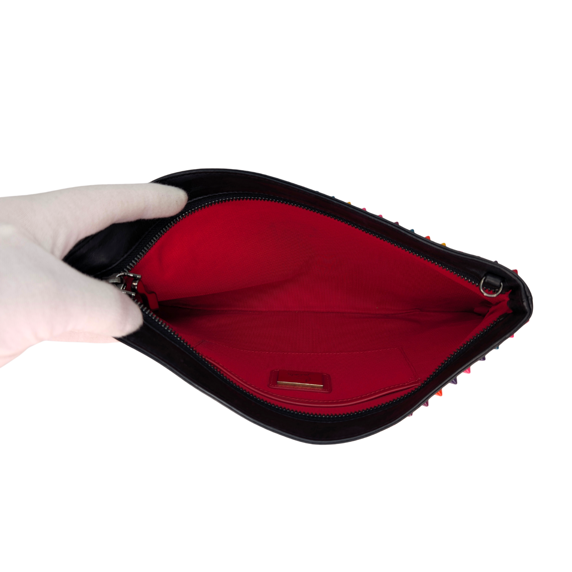 Christian Louboutin Loubiposh Spiked Crossbody/Clutch Bag