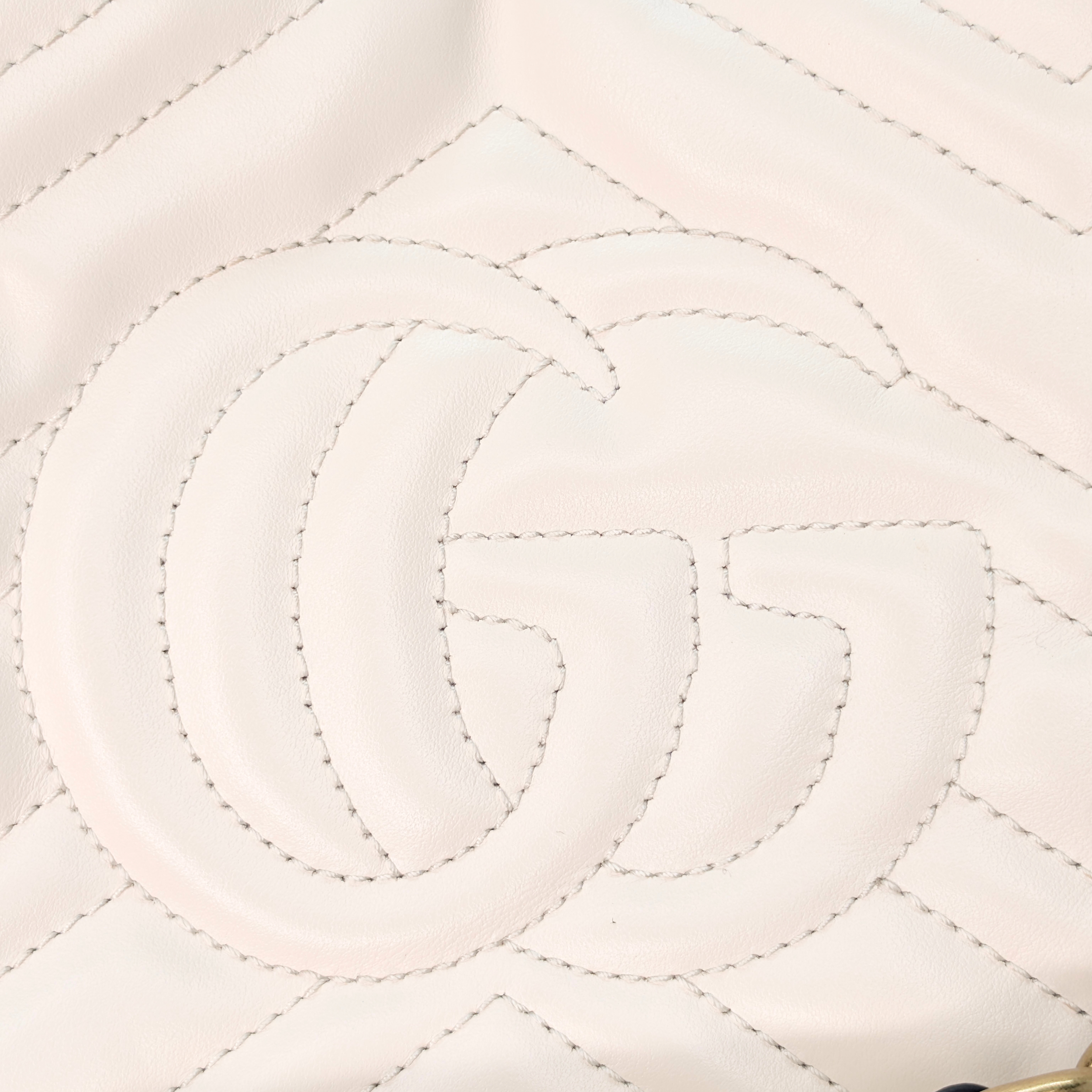 Gucci GG Marmont Small Camera Shoulder Bag White