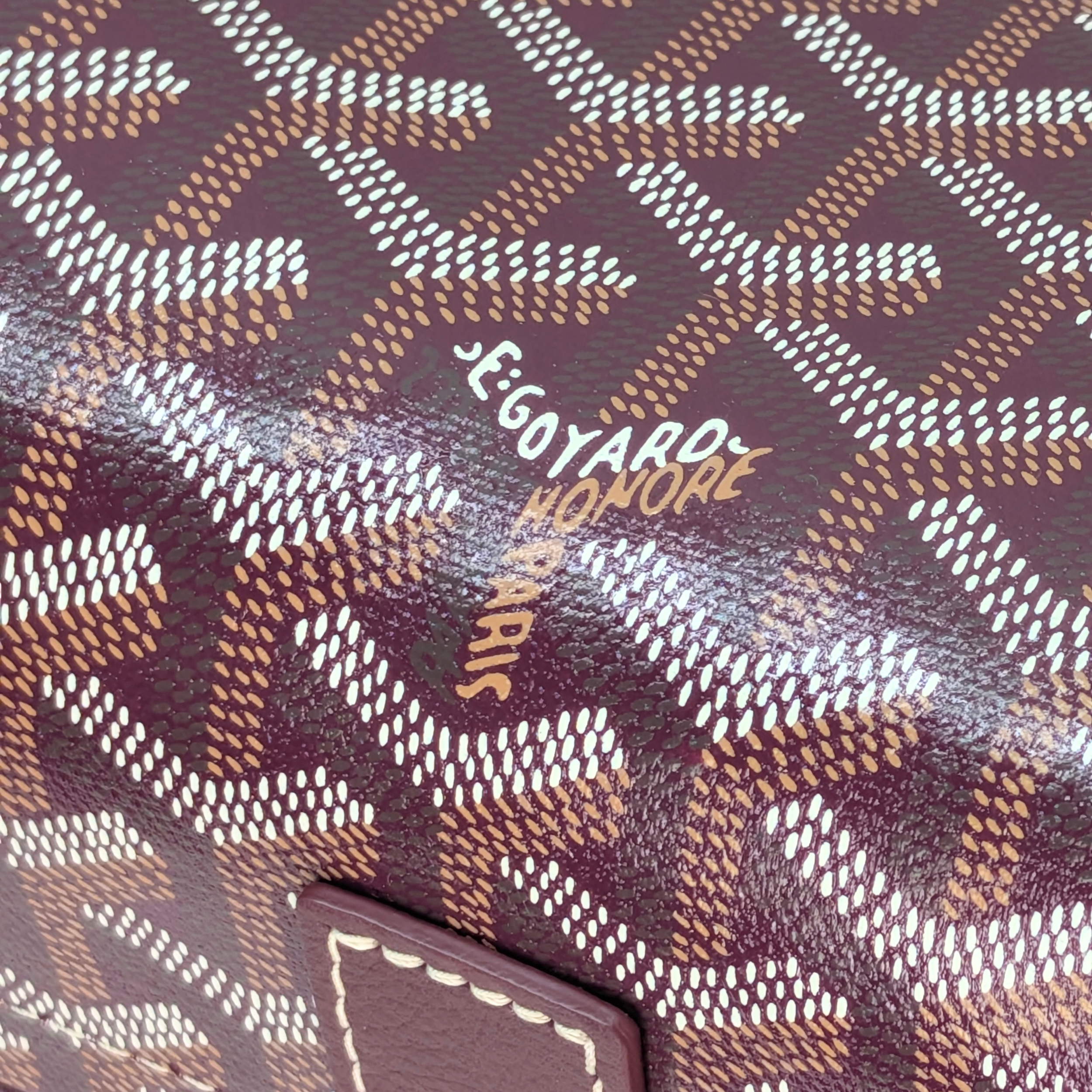 Goyard Goyardine Rouette PM Shoulder Bag Burgundy