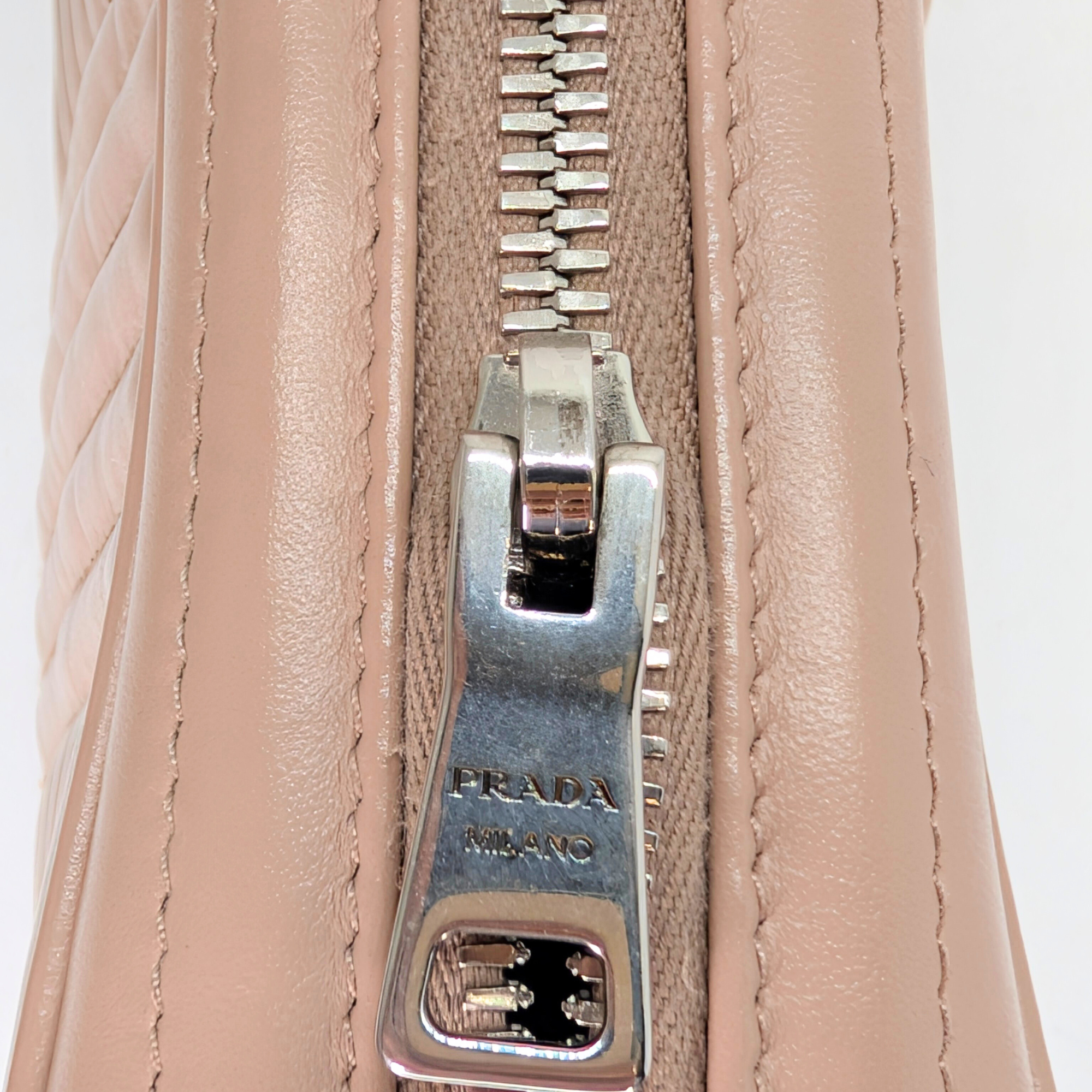 Prada Diagramme Camera Bag Leather Beige