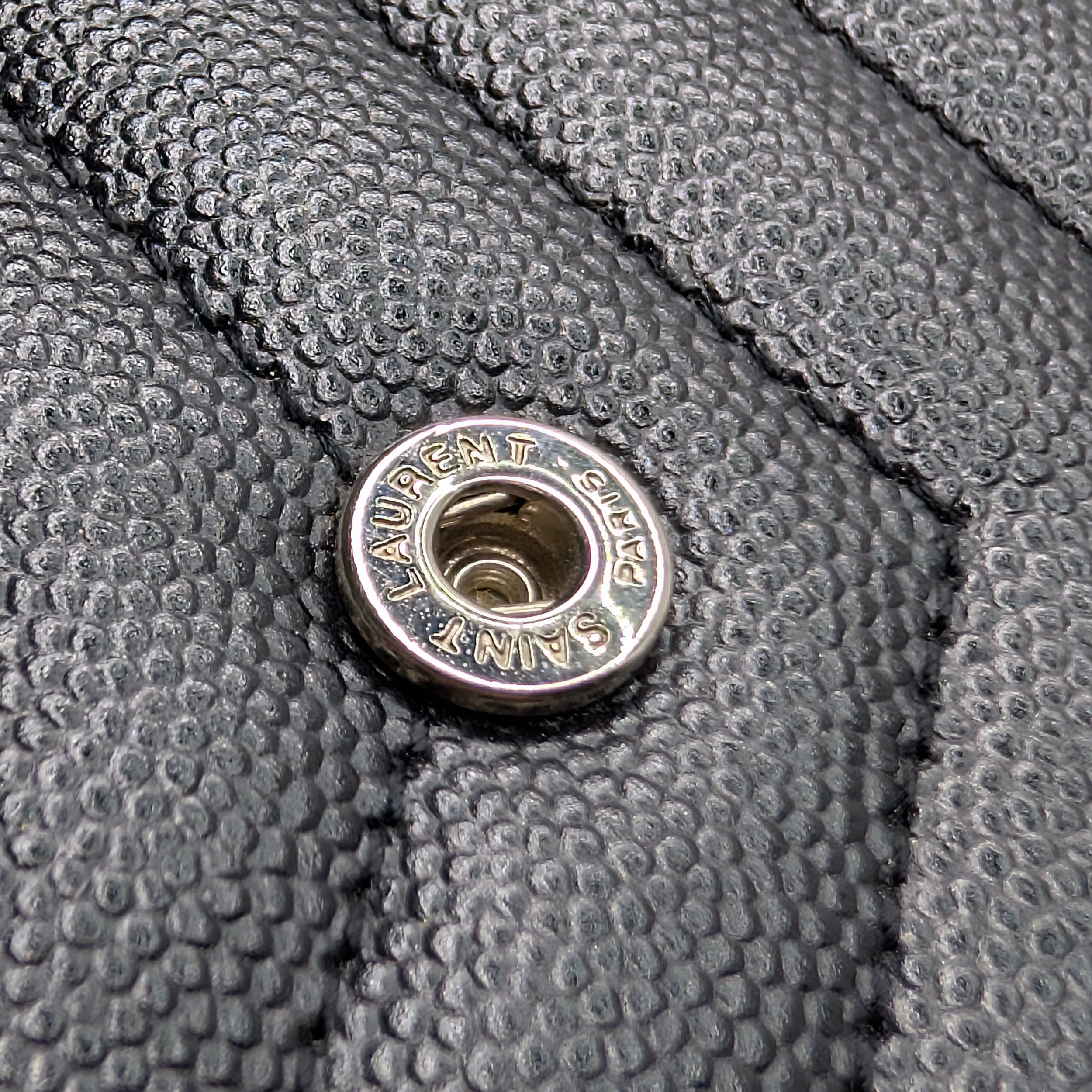Saint Laurent Cassandra Envelope Wallet on Chain Black