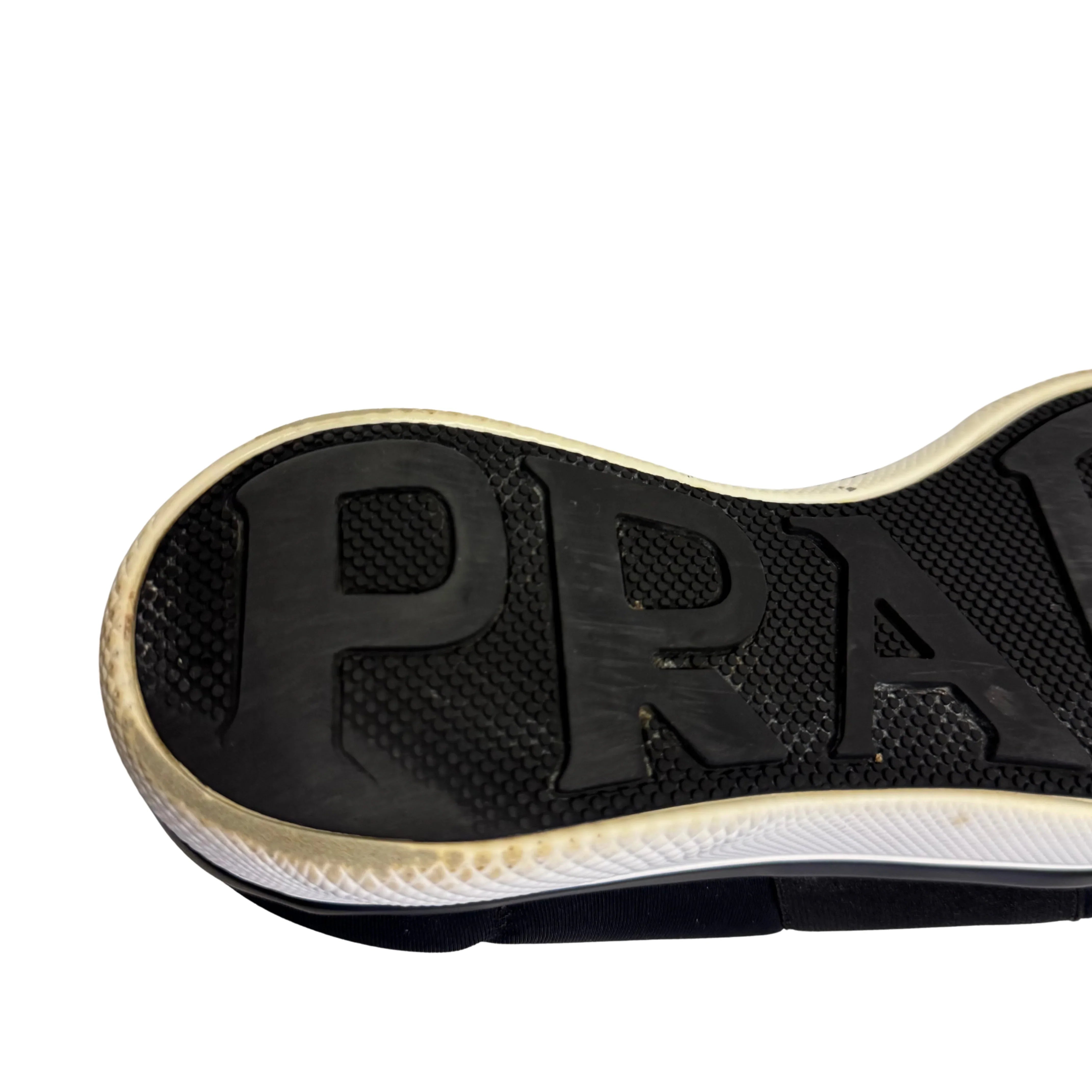 Prada Black x Navy Neoprene Sneakers size 36 - Lost Designer