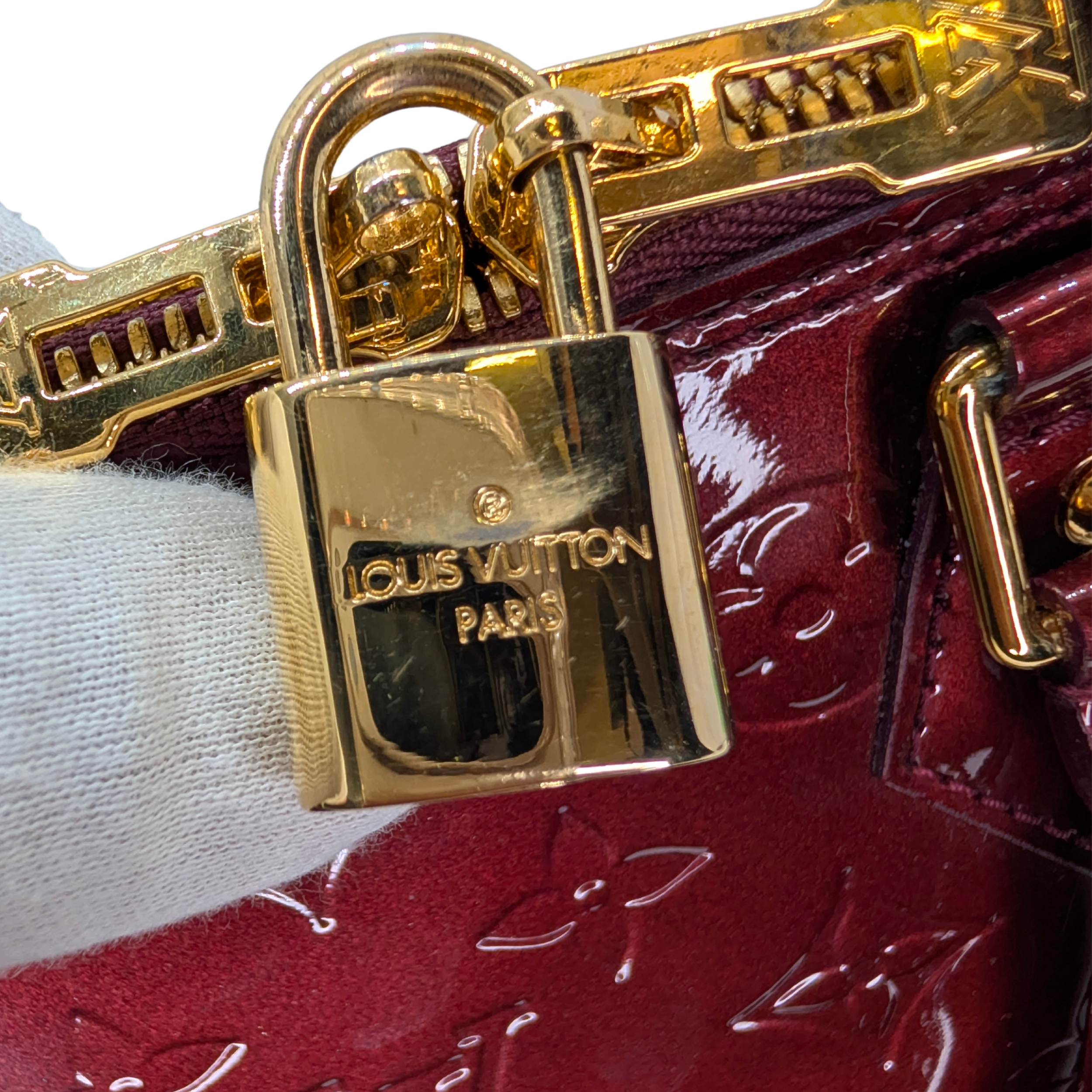Louis Vuitton Alma GM Monogram Vernis Amarante